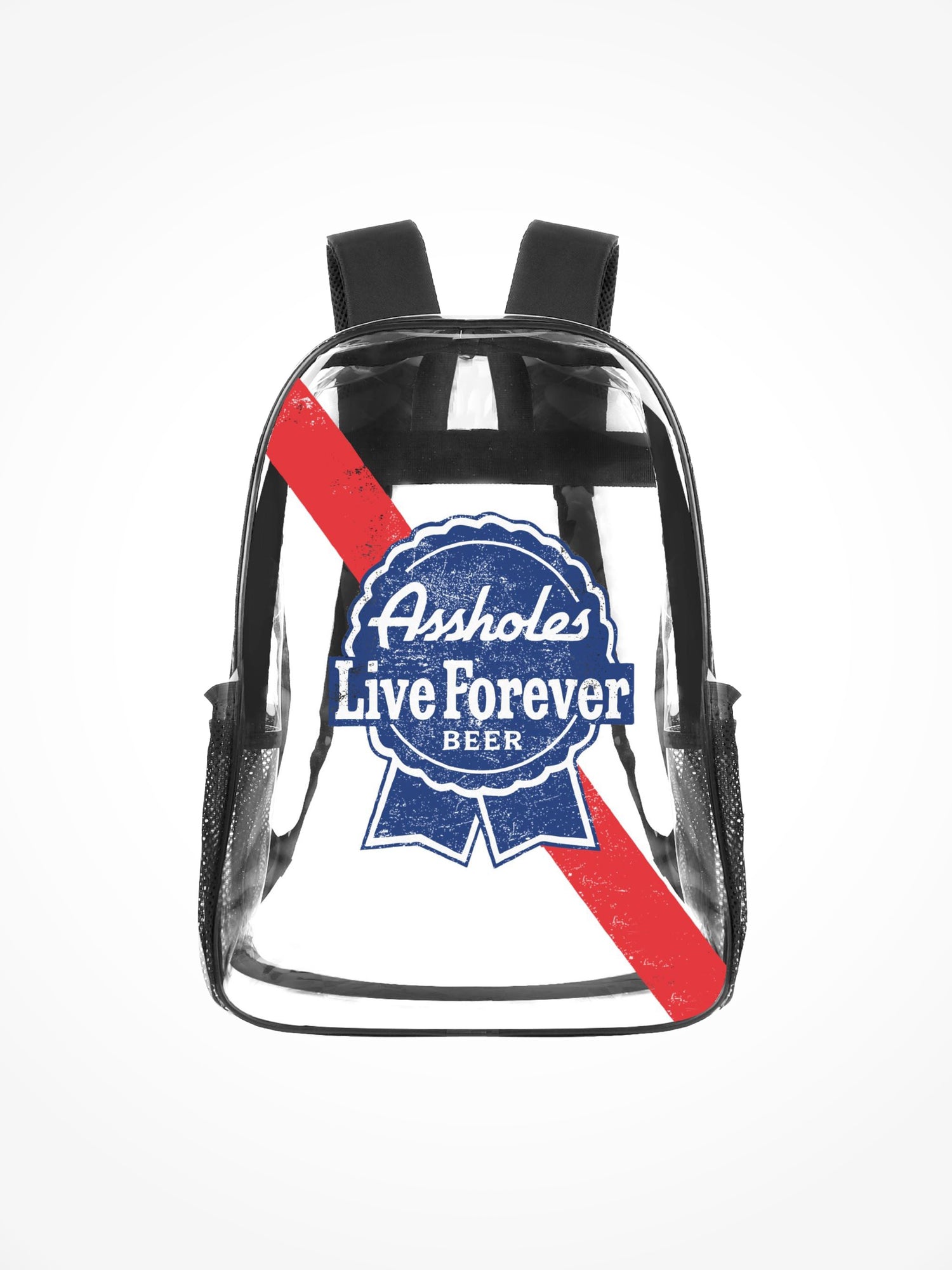 Transparent Backpack - Blue Ribbon