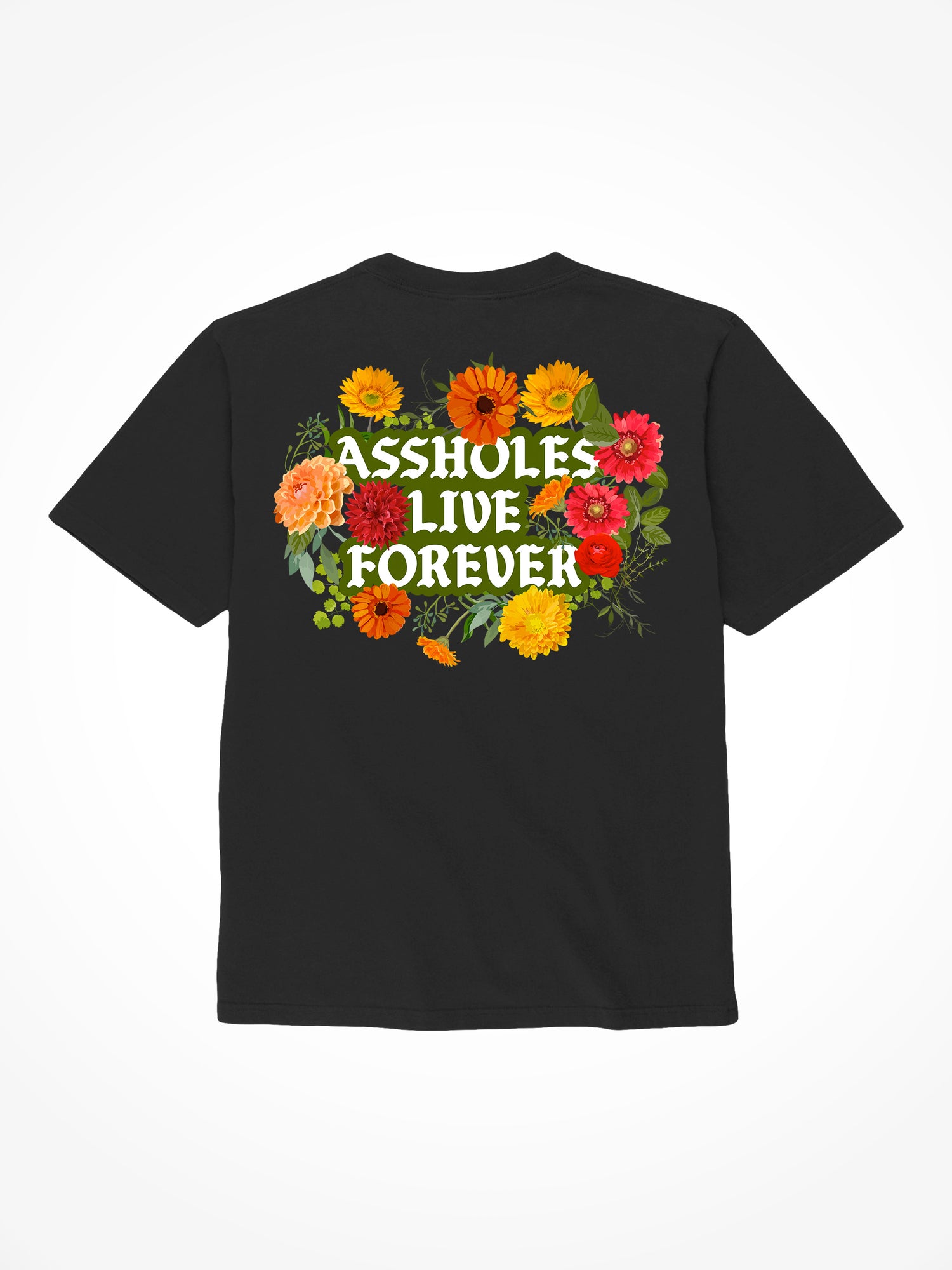 ALF Flowers - Black T-Shirt