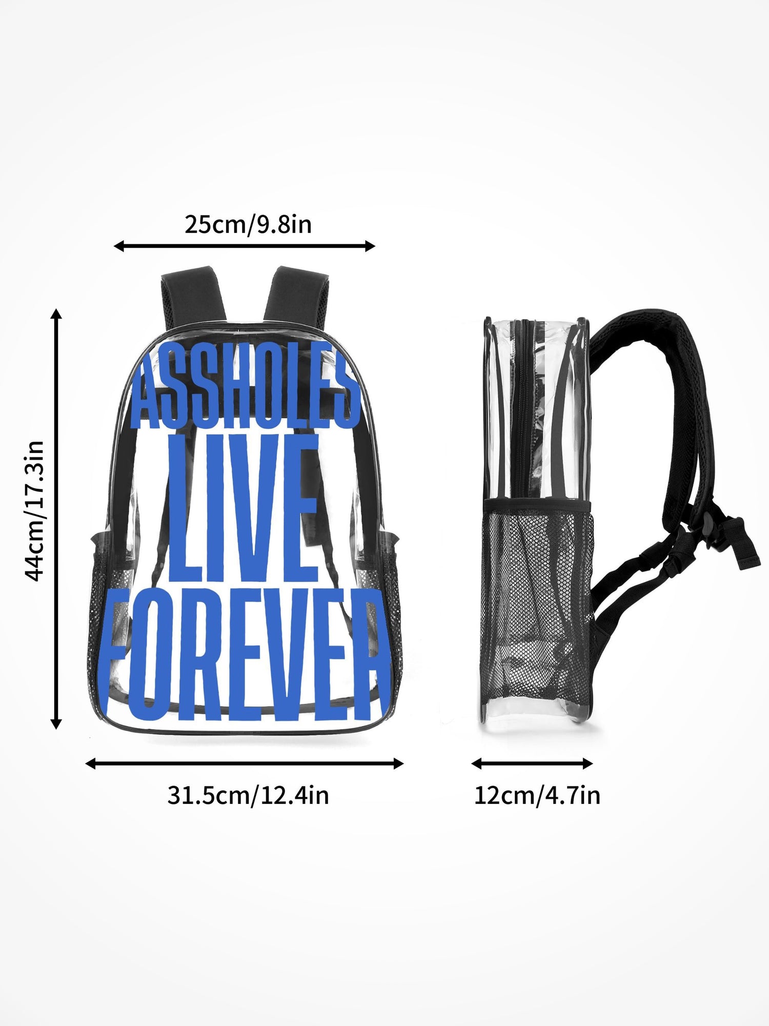 Transparent Backpack - Blue ALF Wave