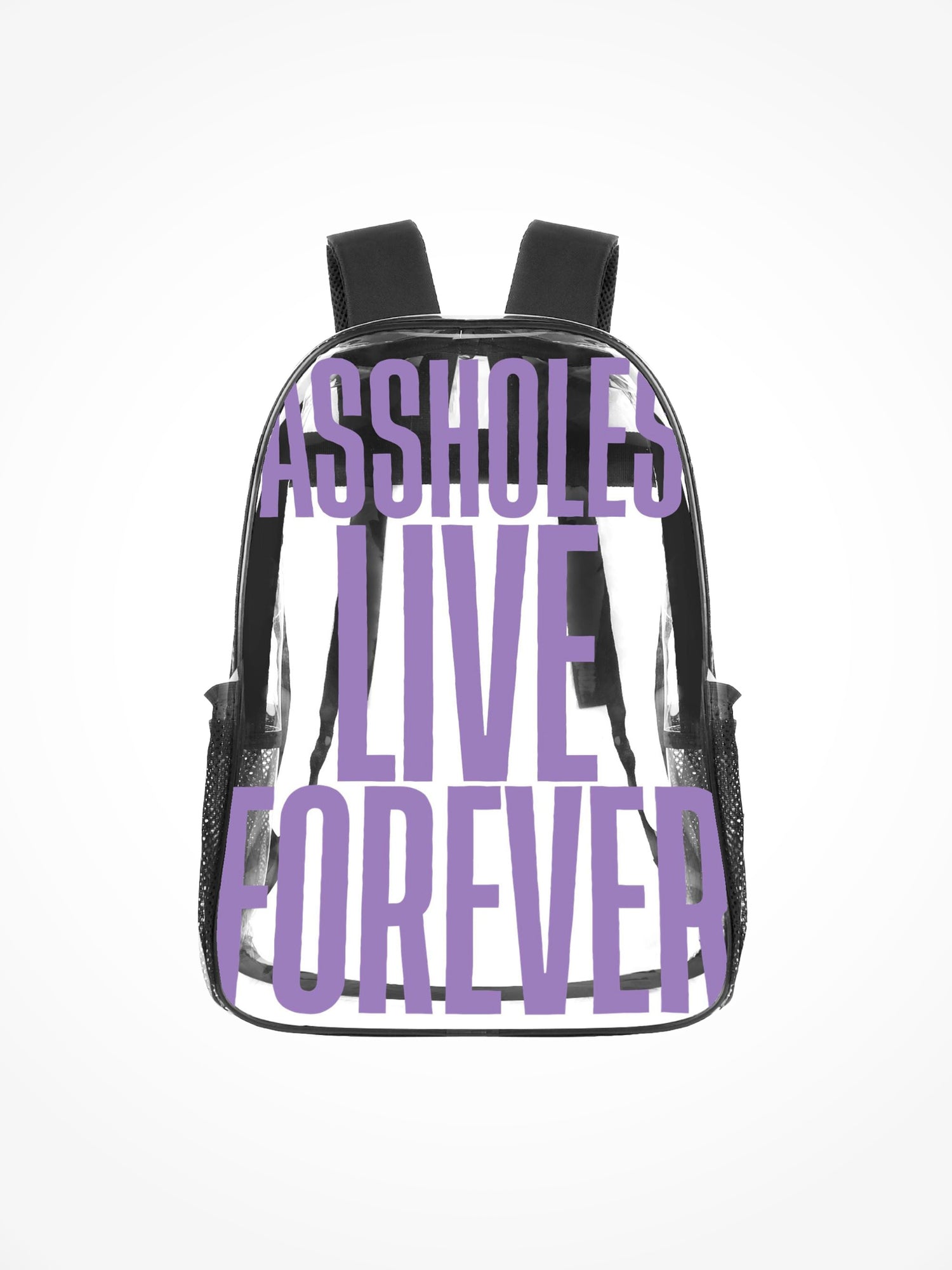 Transparent Backpack - Purple ALF Wave