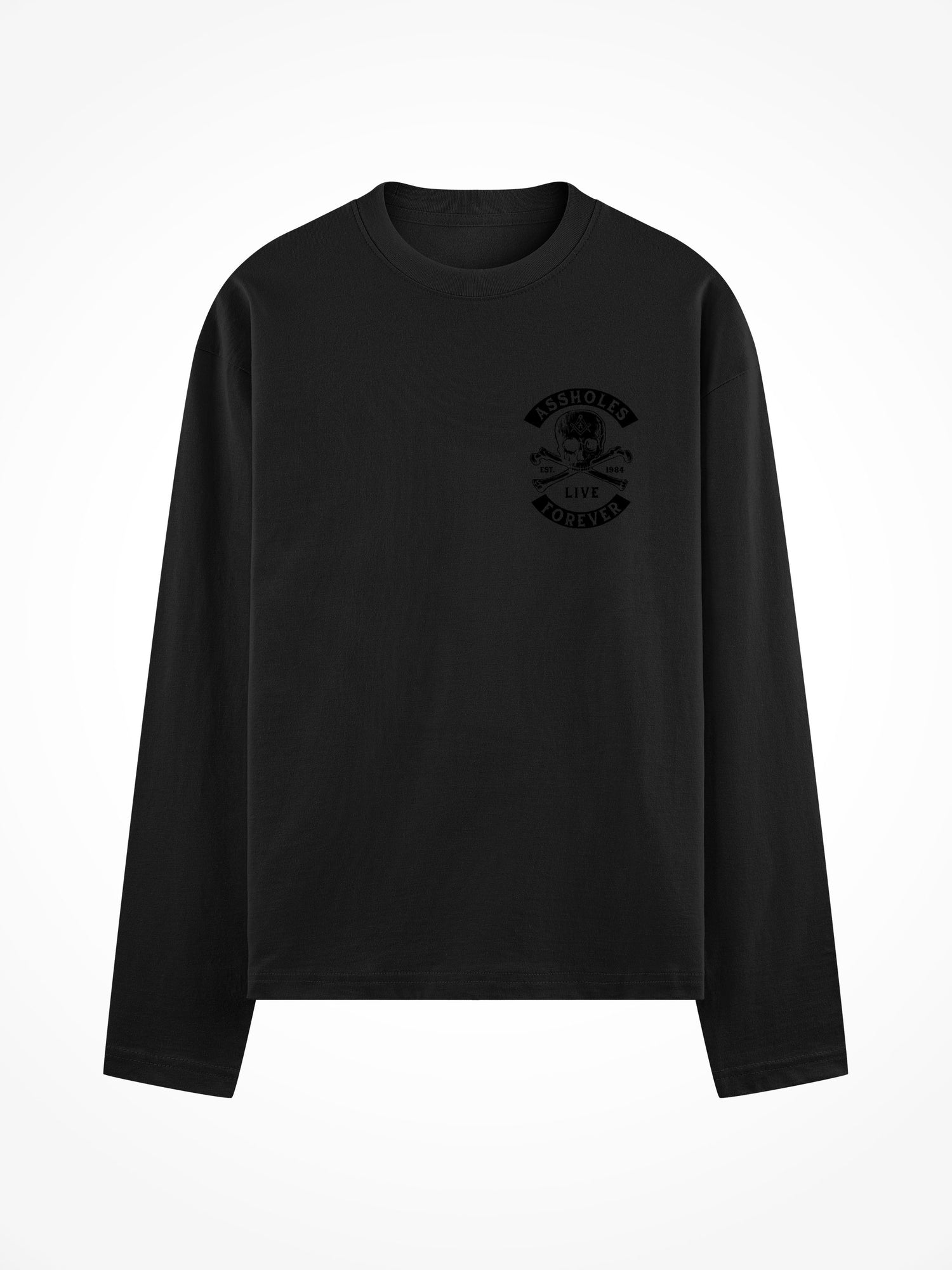 Blackout Assholes Secret Society - Black Long Sleeve Tee