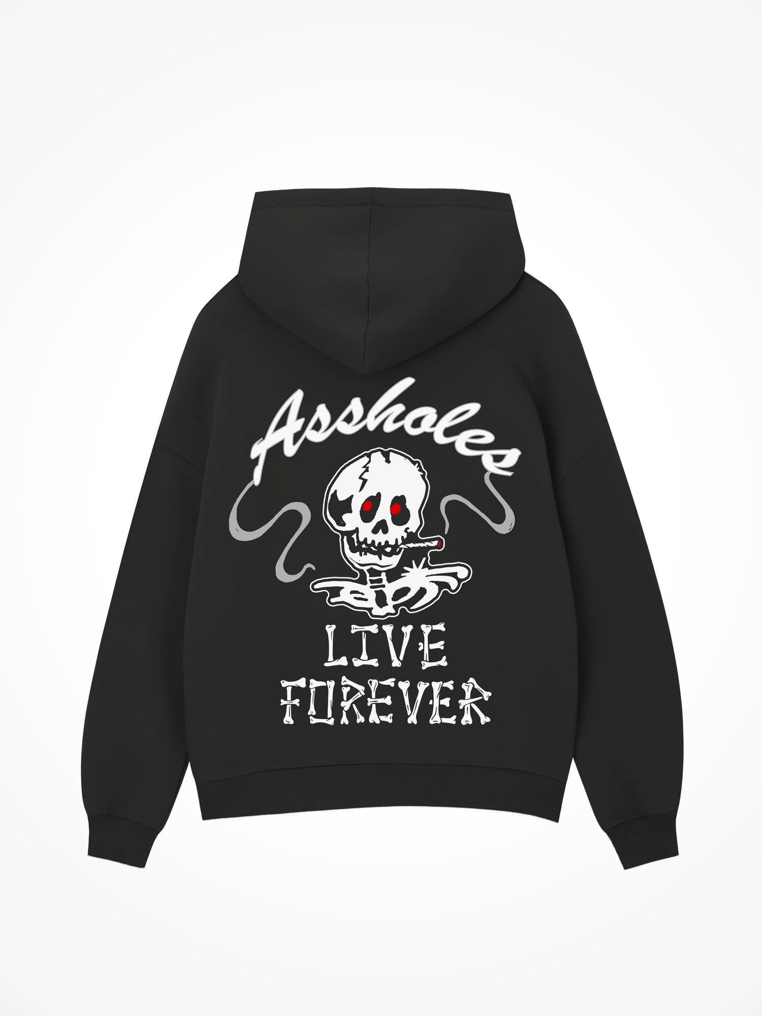 ALF Smoking Skull - Black Hoodie