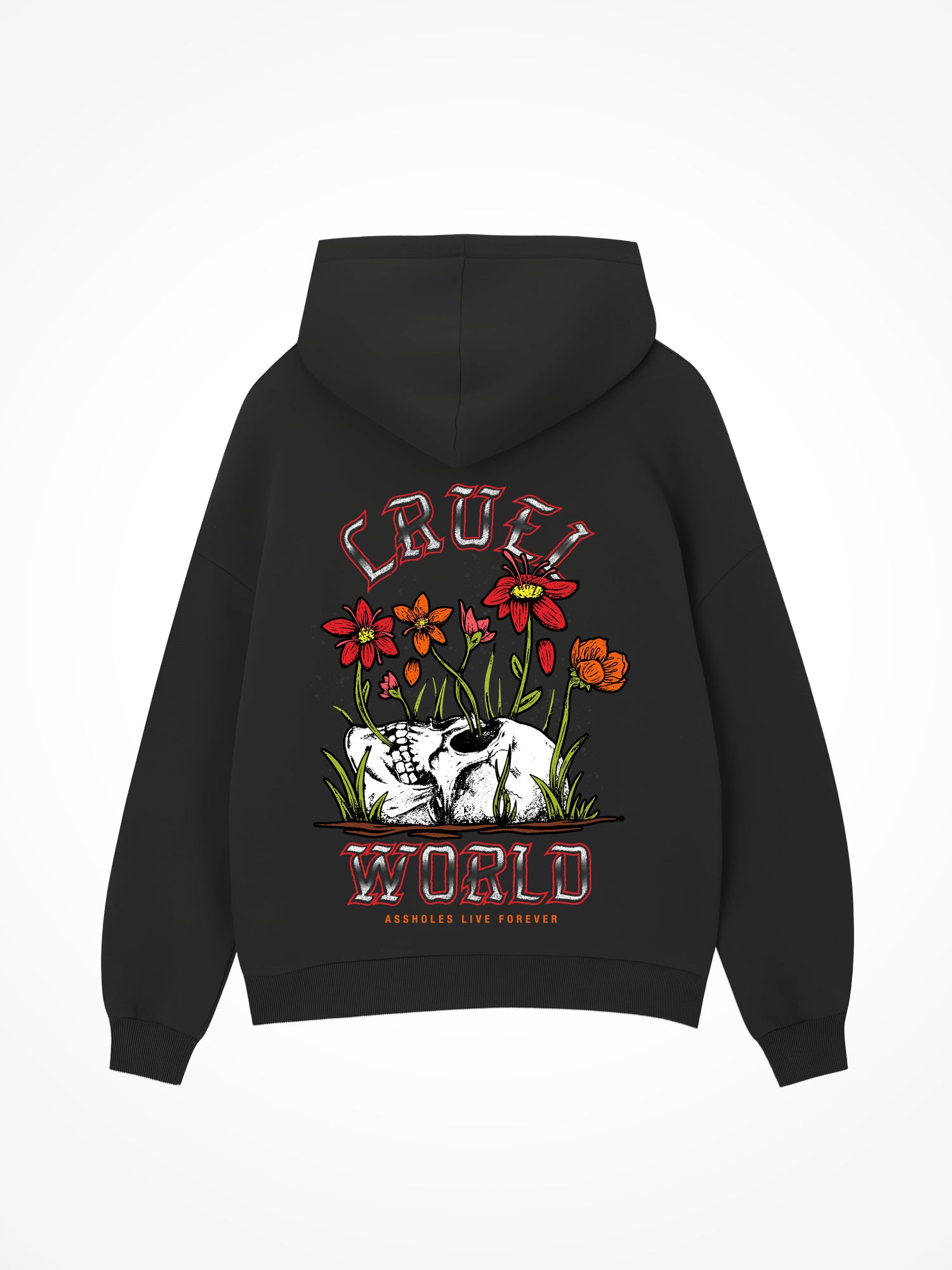 Cruel World Flowers - Black Hoodie
