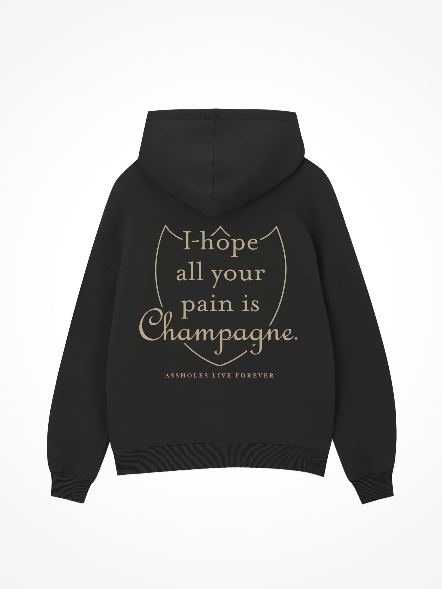 Champagne - Black Hoodie