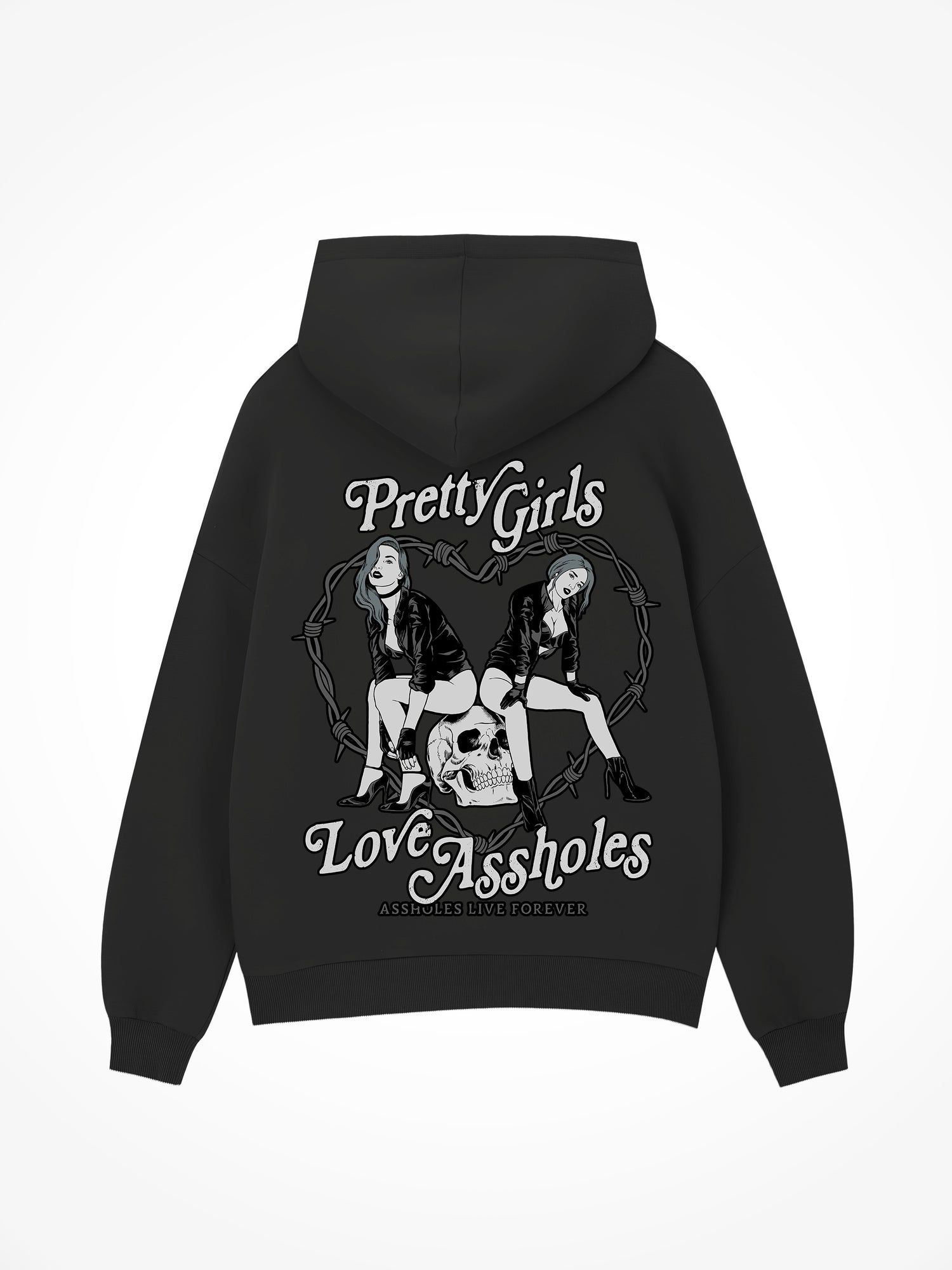 Pretty Girls Love Assholes - Black Hoodie