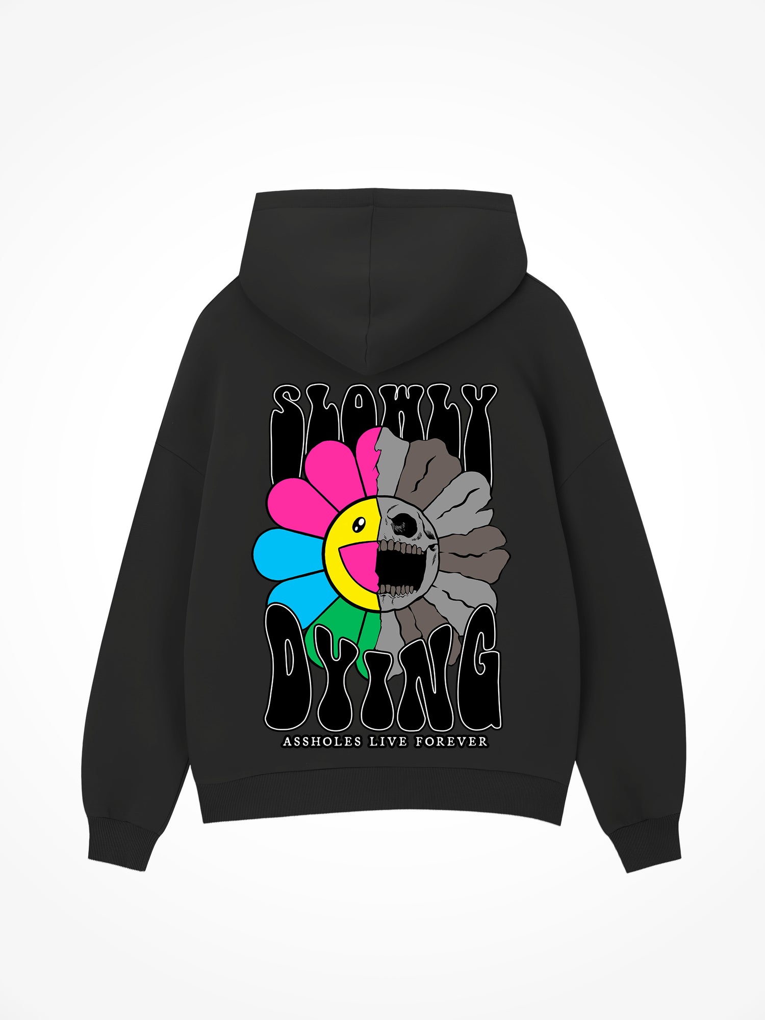 Slowly Dying Flower - Black Hoodie