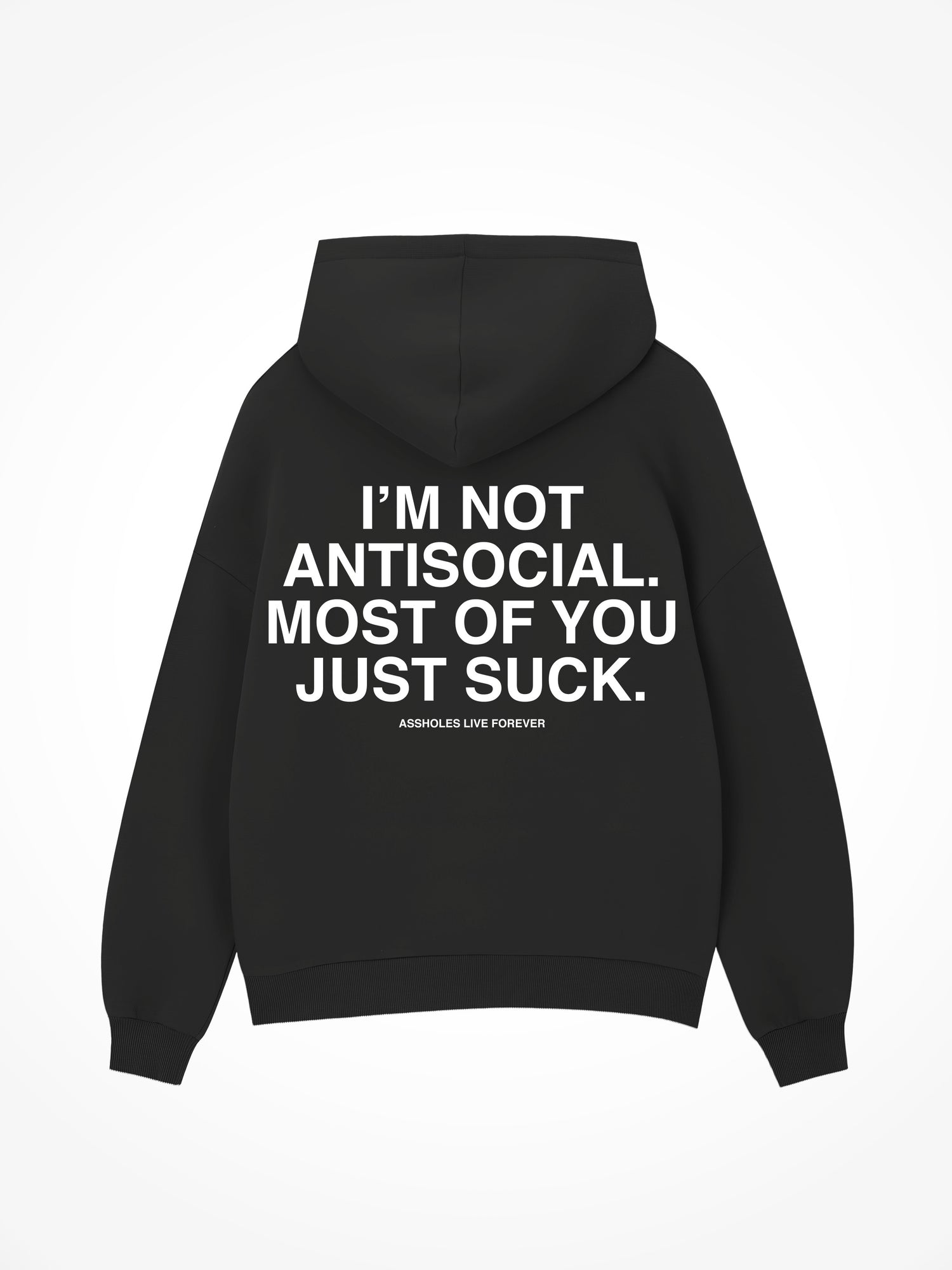 Not Antisocial - Black Hoodie
