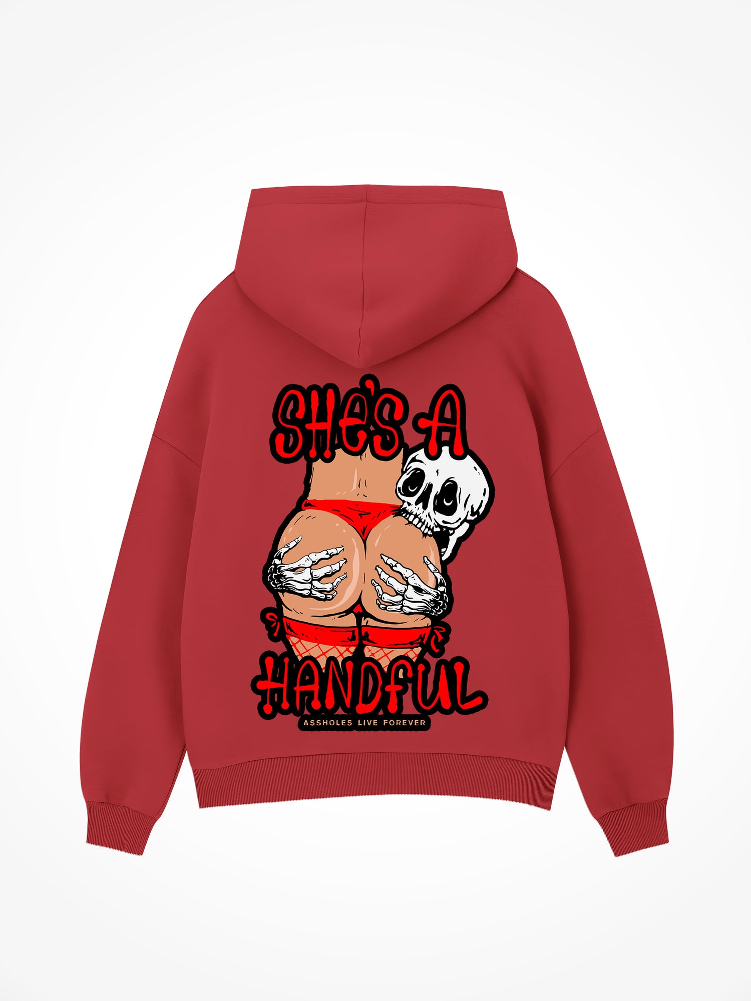 Shes A Handful - Red Hoodie