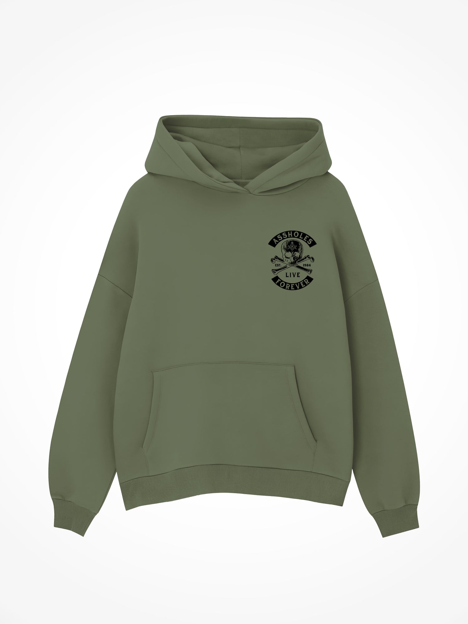 Assholes Secret Society - Military Green Hoodie