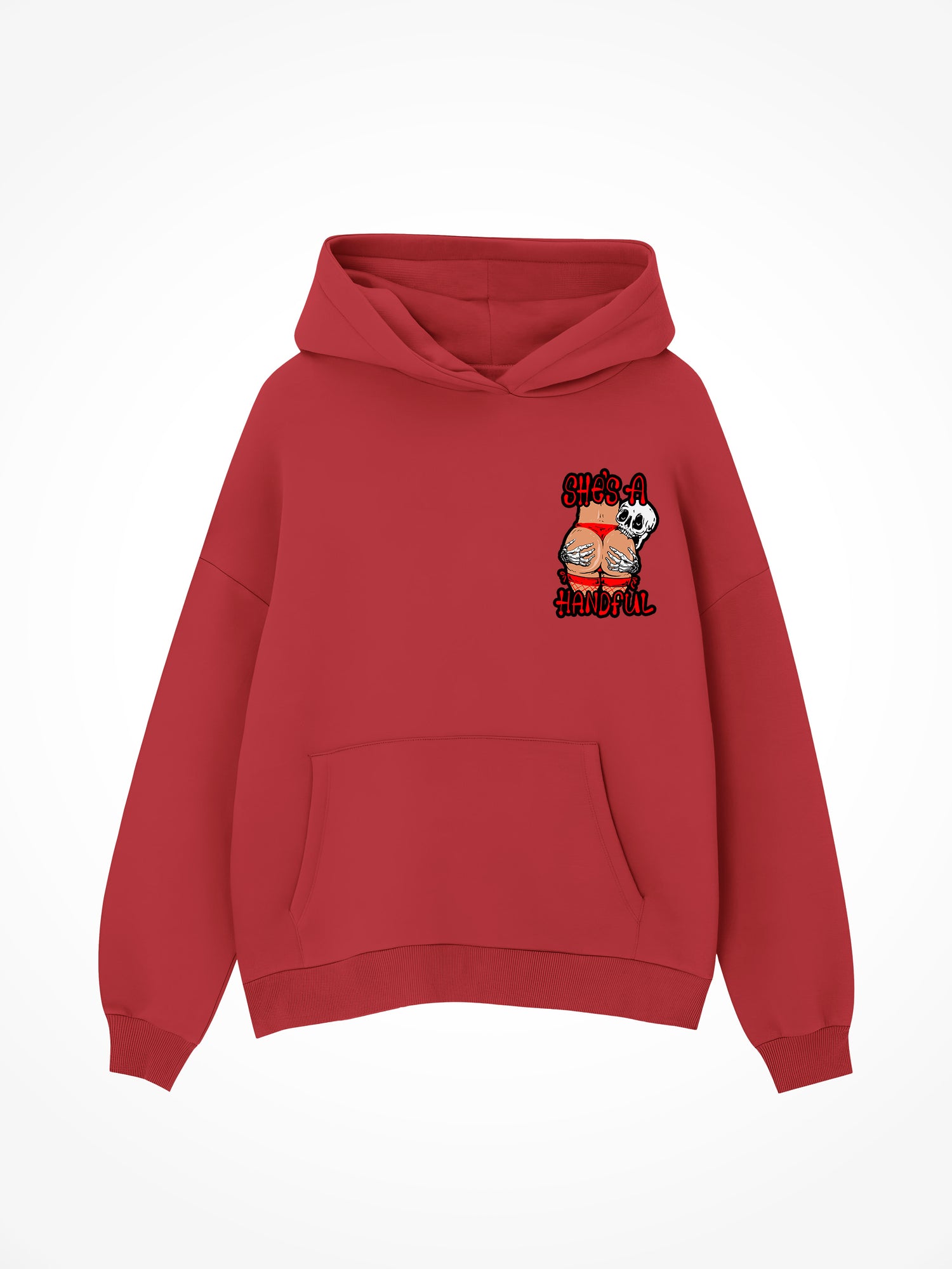 Shes A Handful - Red Hoodie