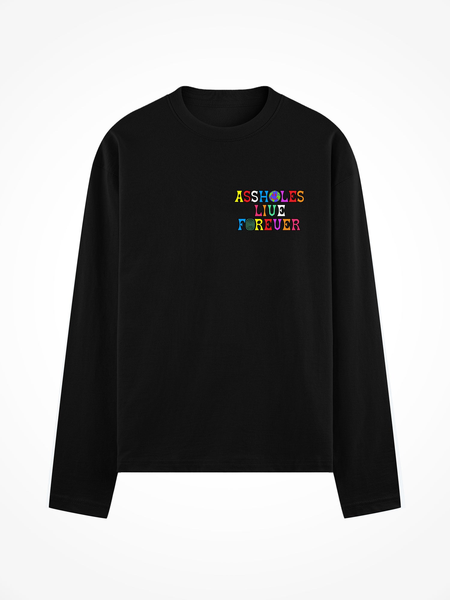 Asshole World - Black Long Sleeve Tee