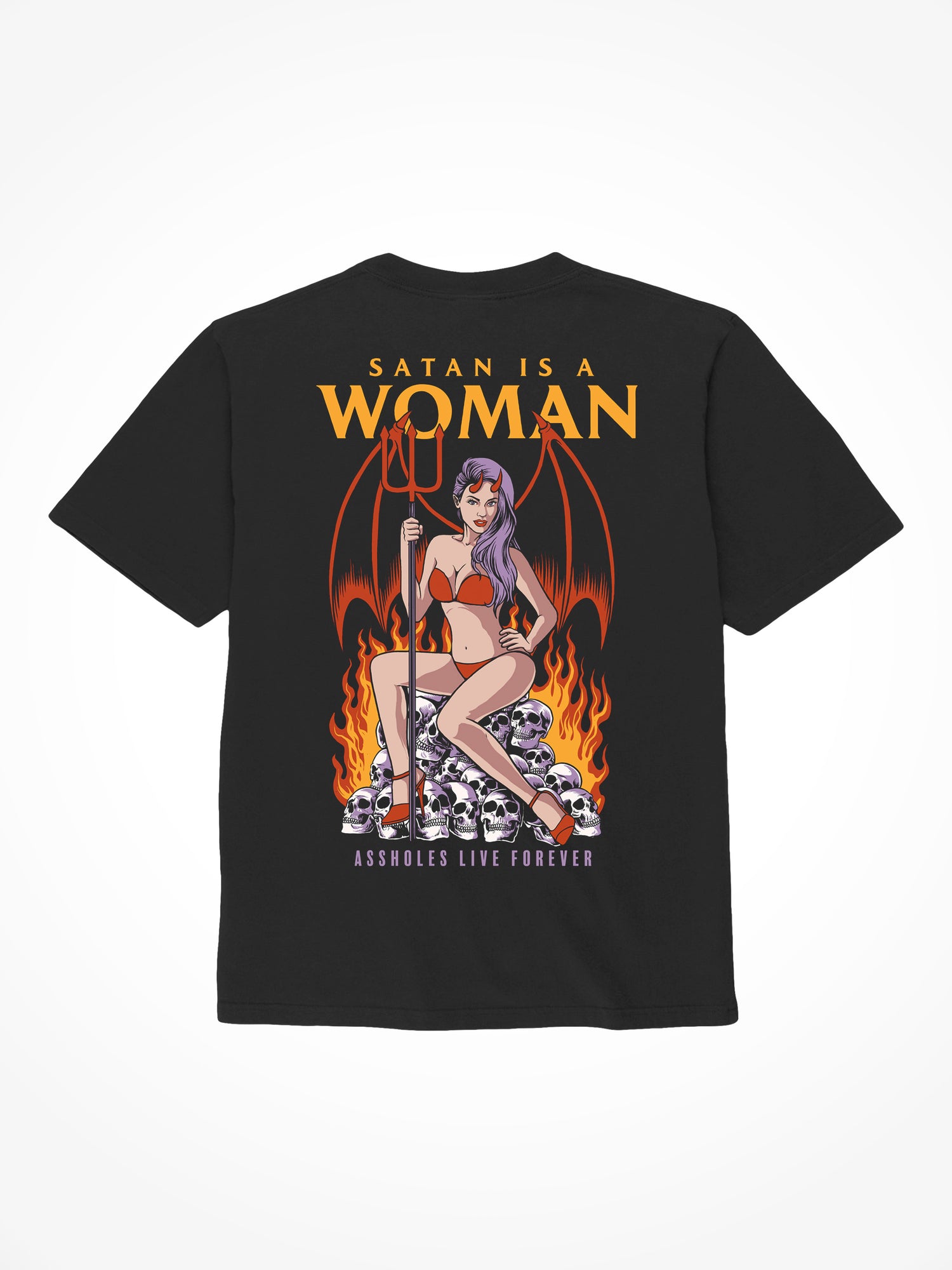 Satan is a Woman - Black T-Shirt