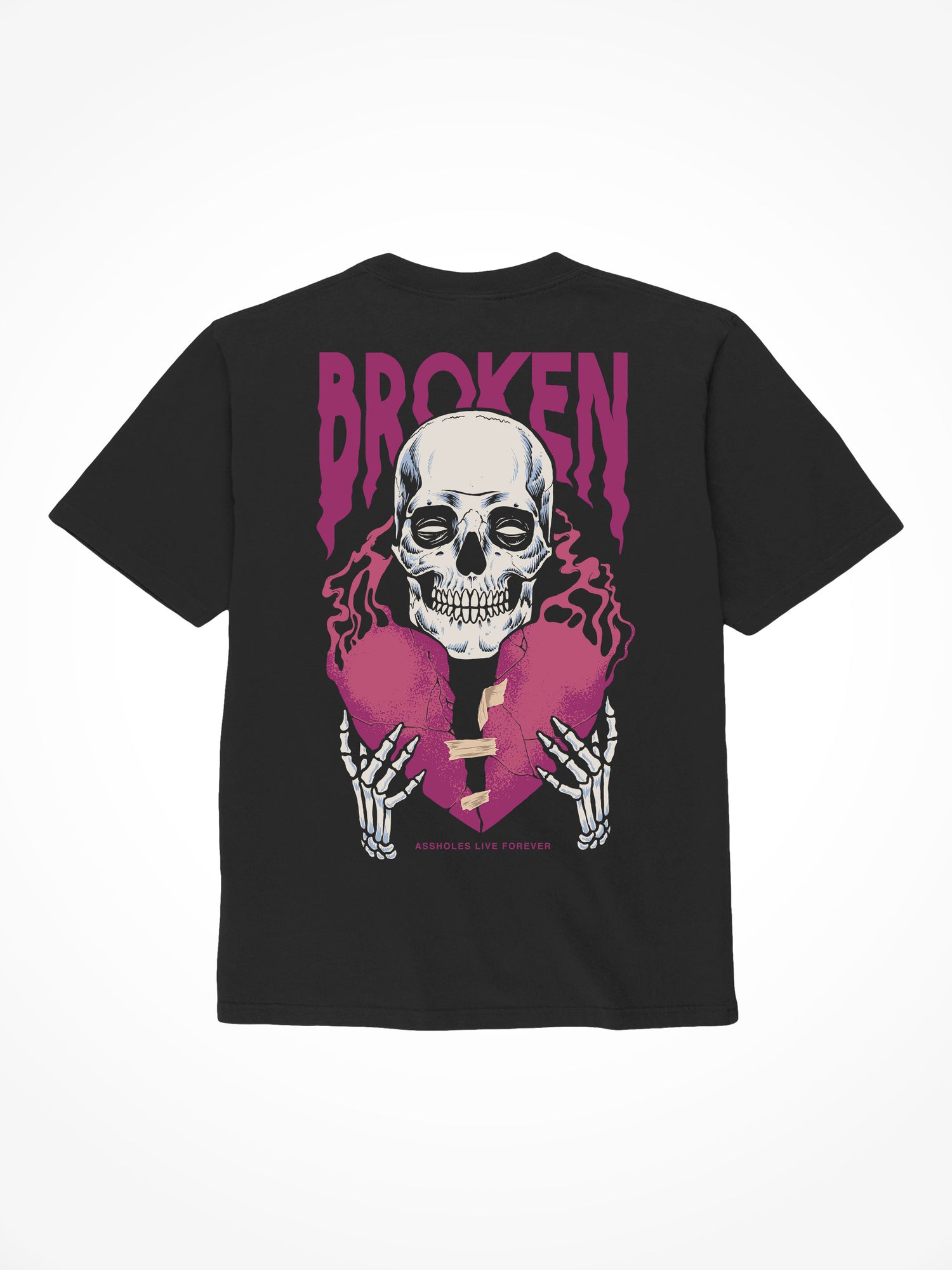Broken Skull - Black T-Shirt