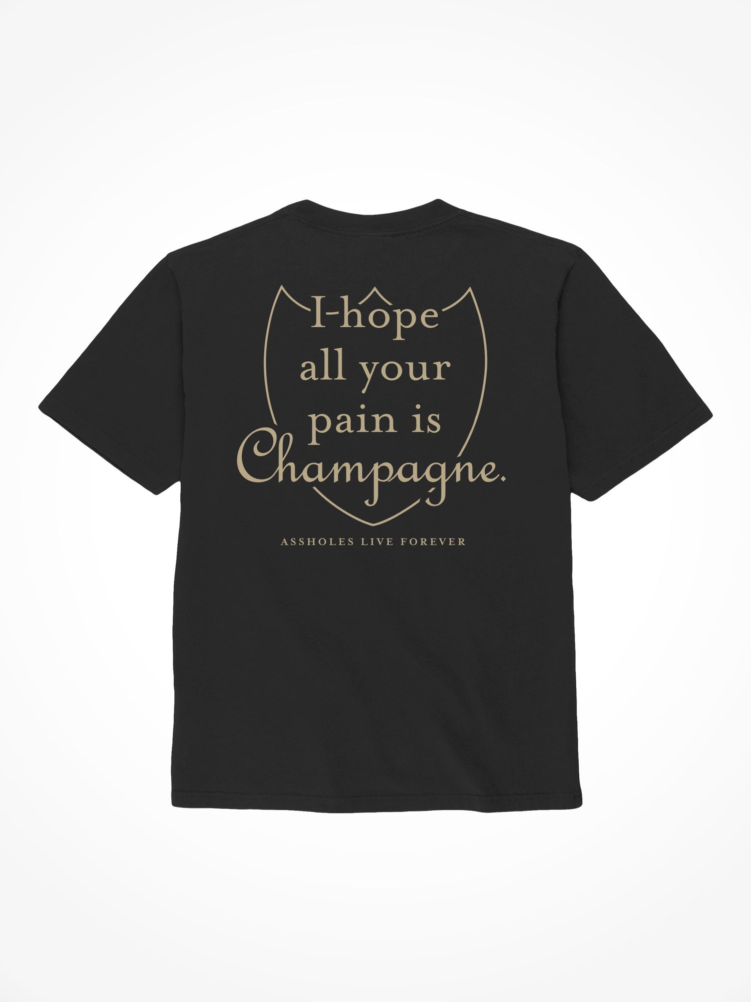 Champagne - Black T-Shirt