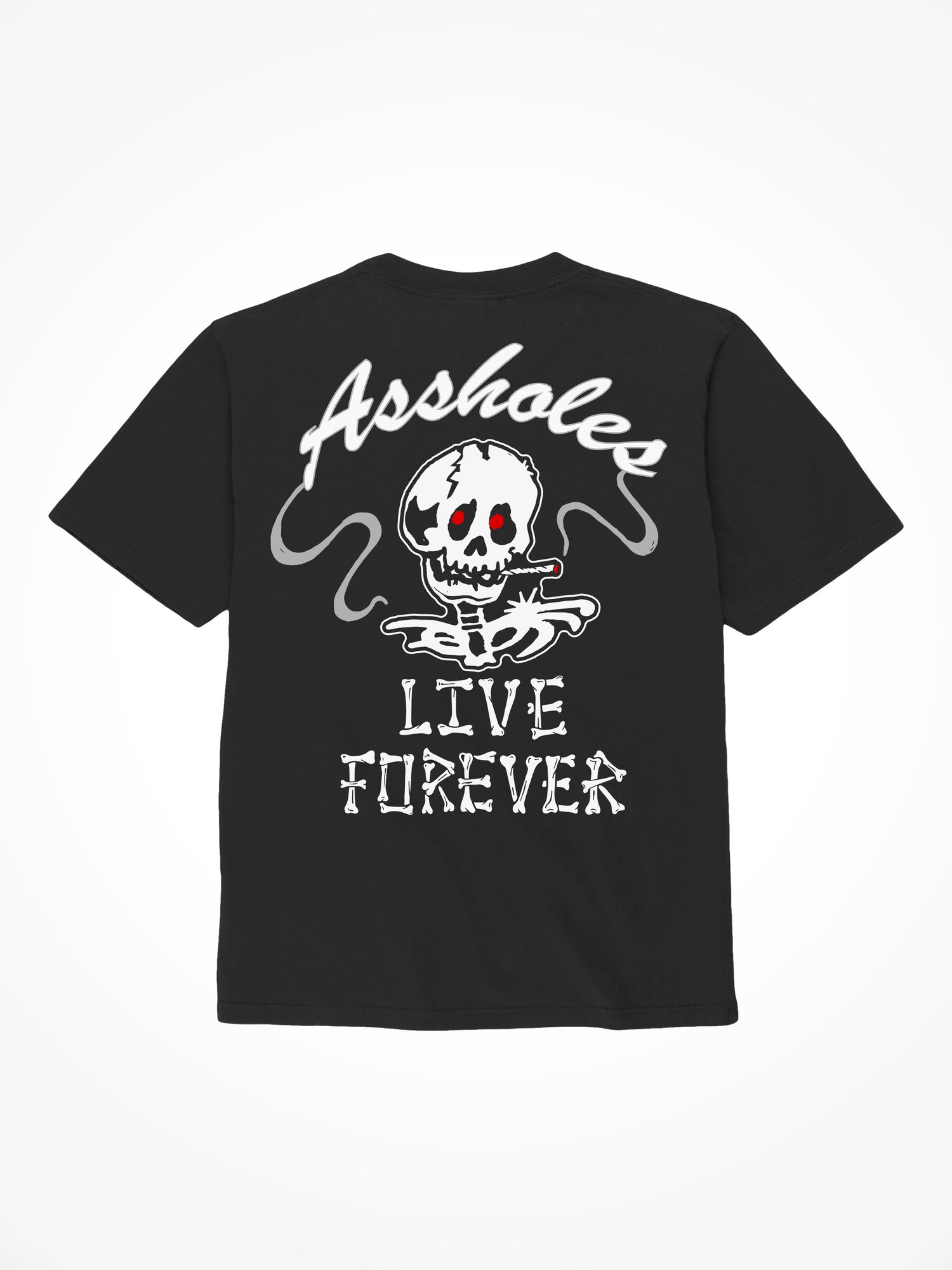 ALF Smoking Skull - Black T-Shirt