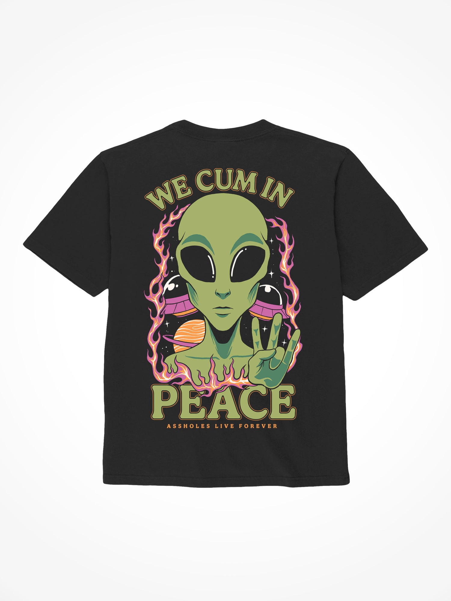 Cum in Peace - Black T-Shirt