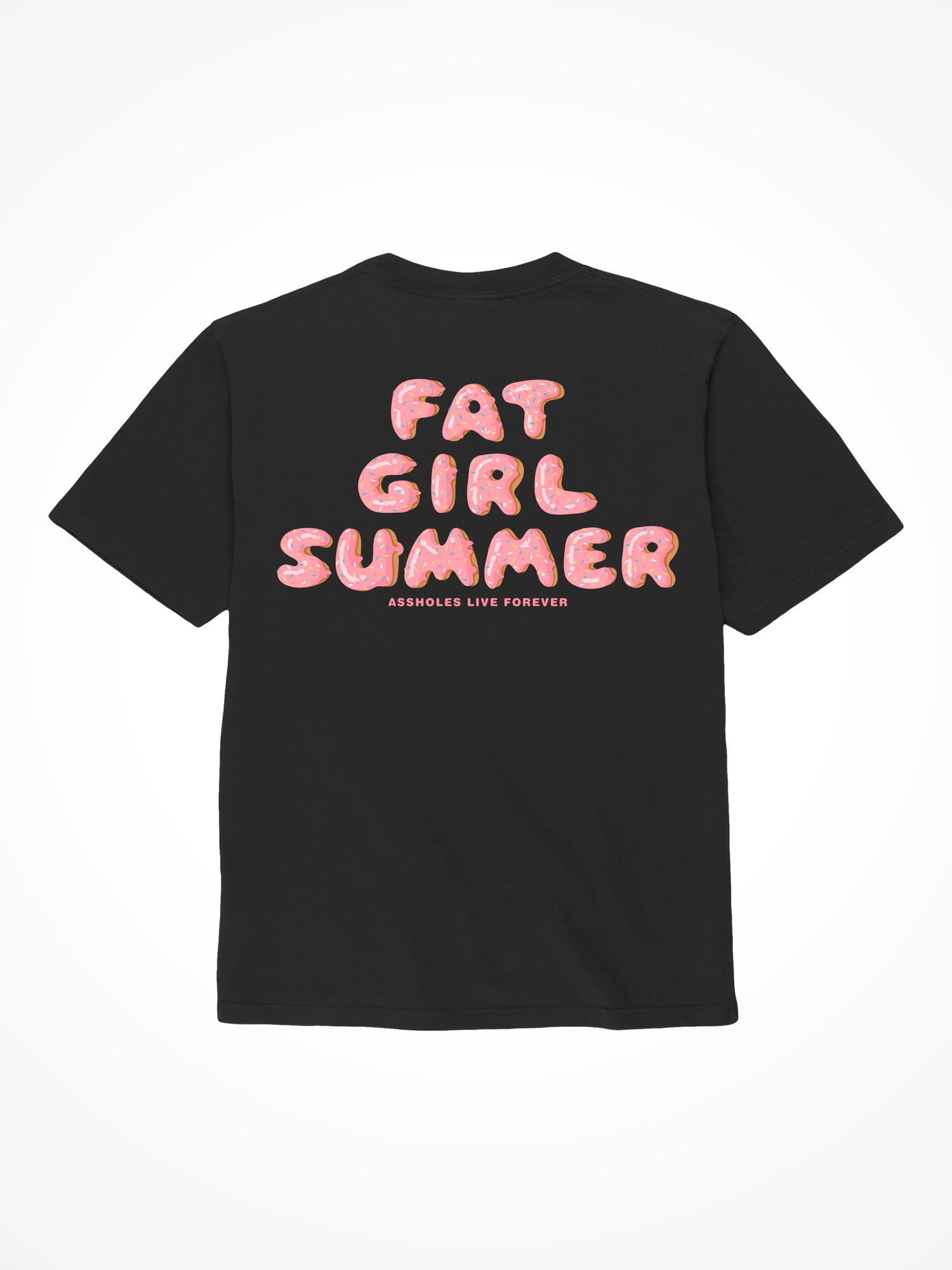 Fat Girl Summer - Black T-Shirt
