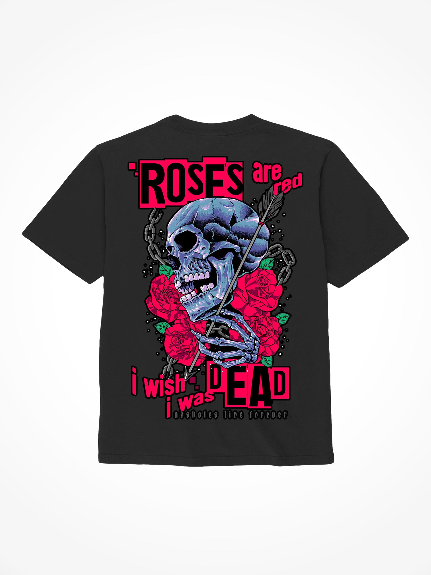 Roses Are Red - Black T-Shirt