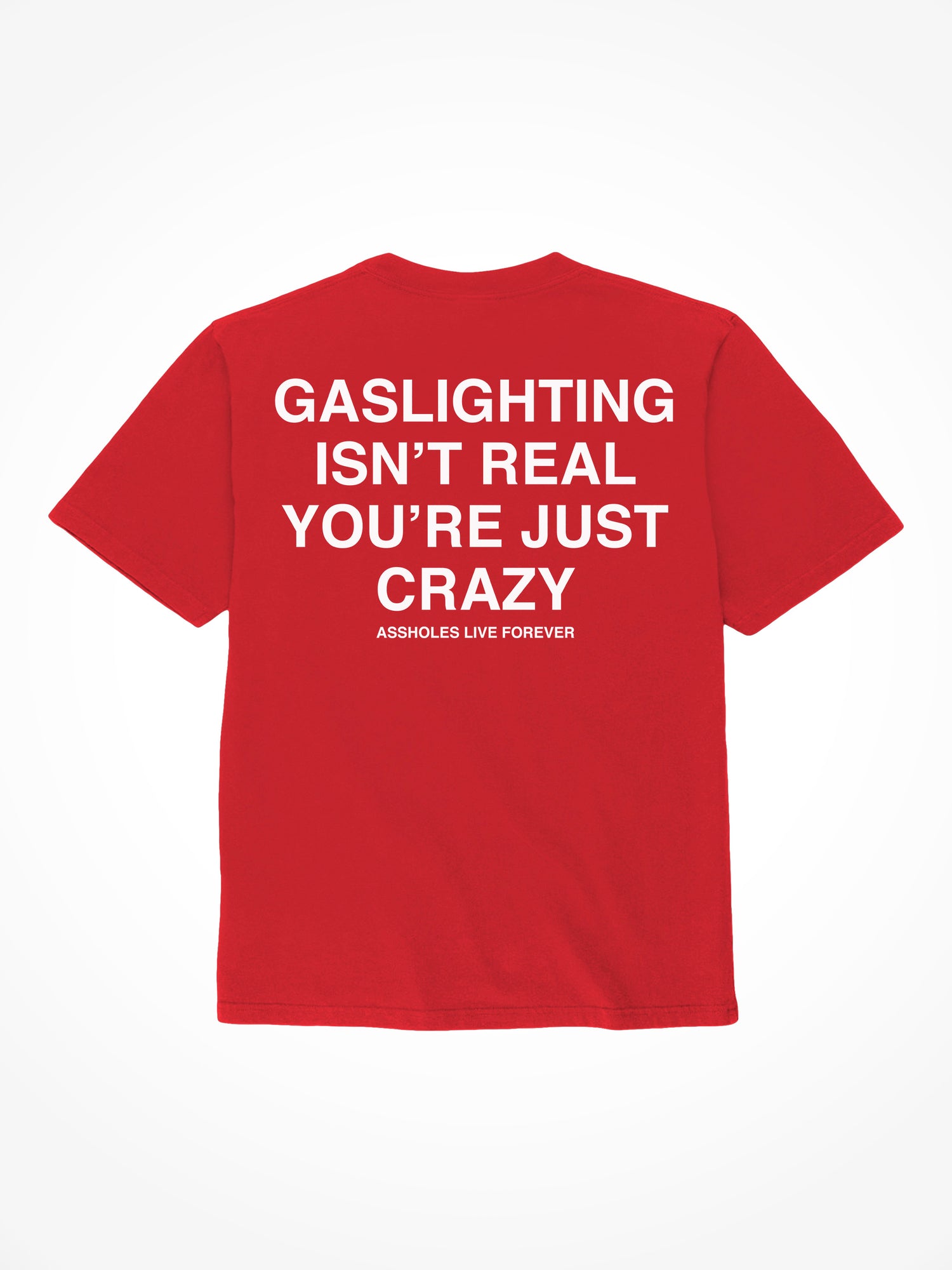 Gaslighting Isnt Real - Red T-Shirt