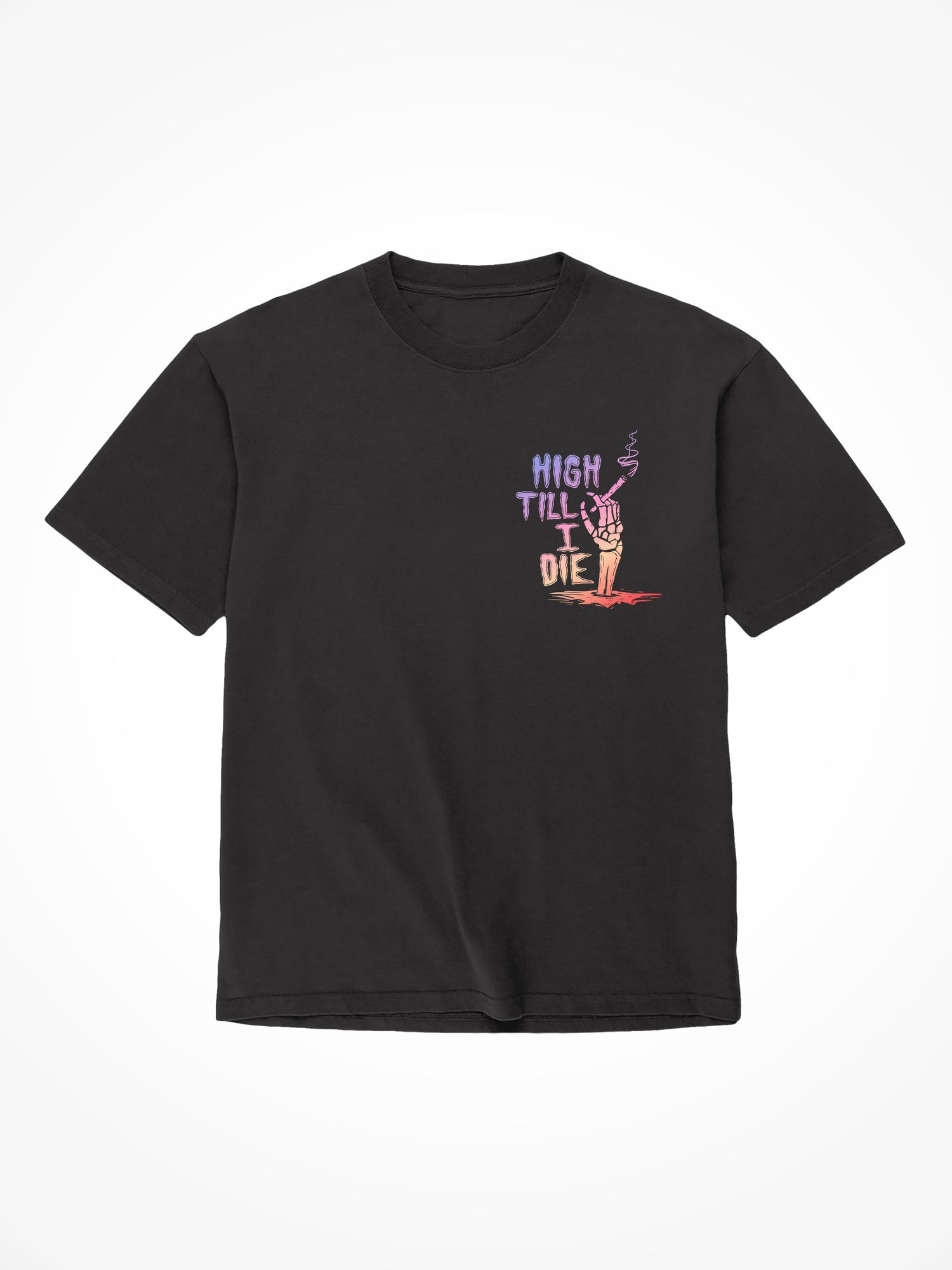 High Till I Die Gradient - Black T-Shirt