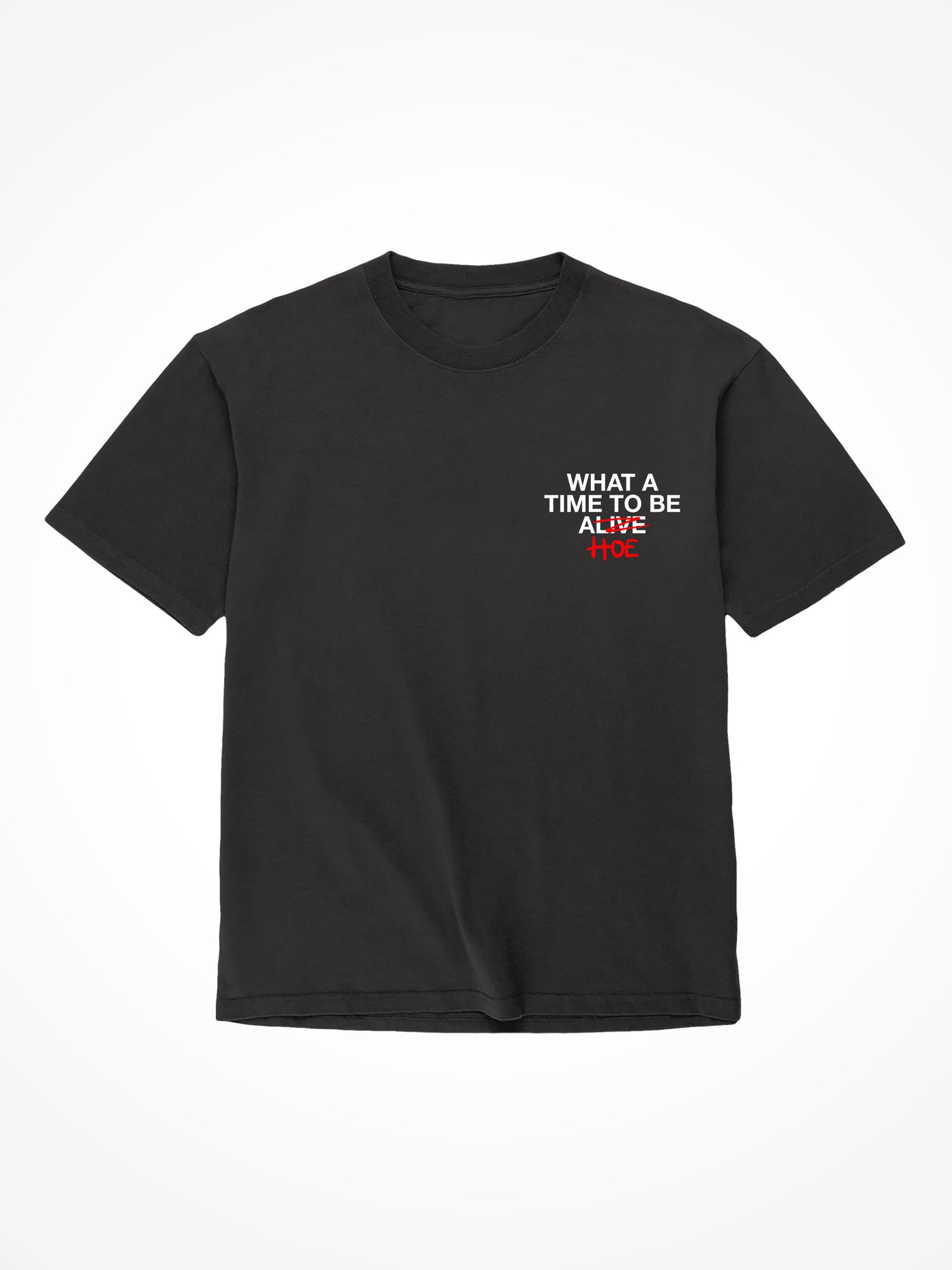 What a Time to be a Hoe - Black T-Shirt