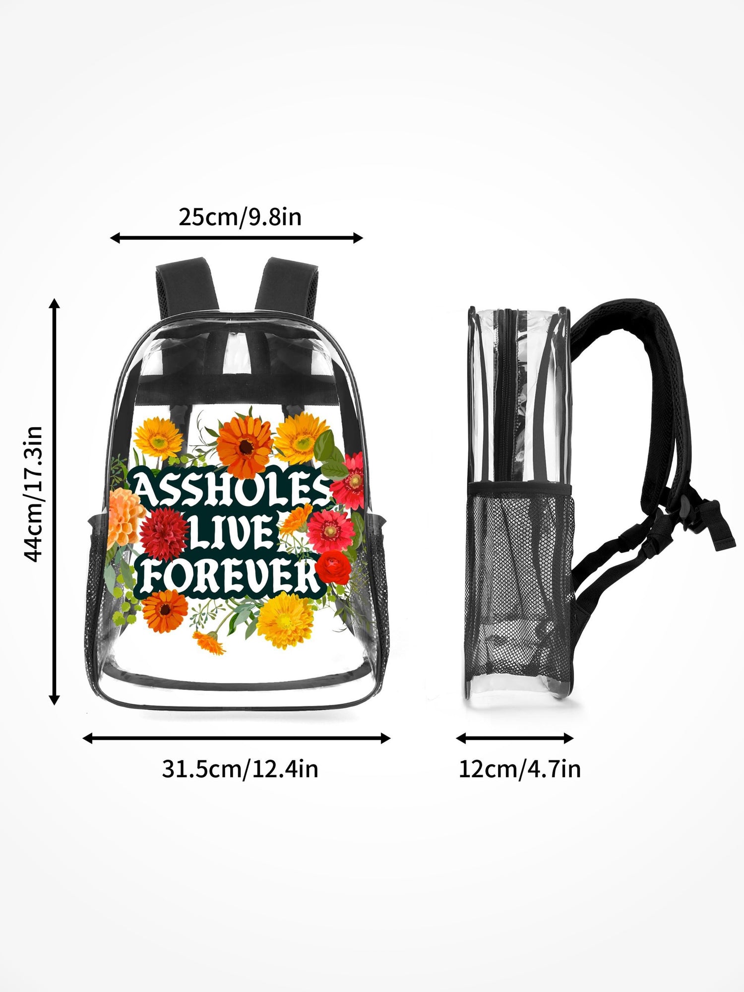 Transparent Backpack - ALF Flowers