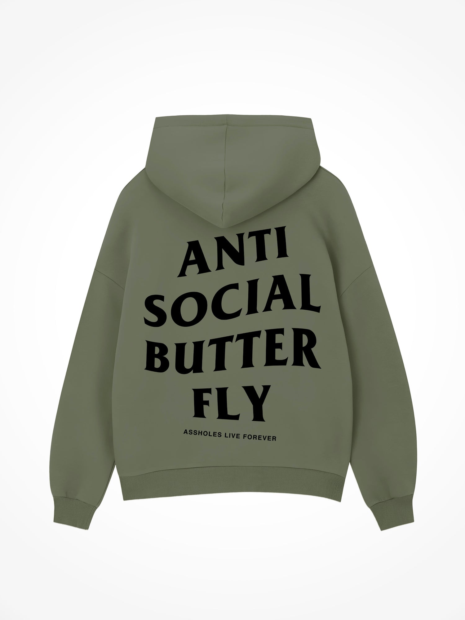 Anti Social Butterfly - Military Green Hoodie