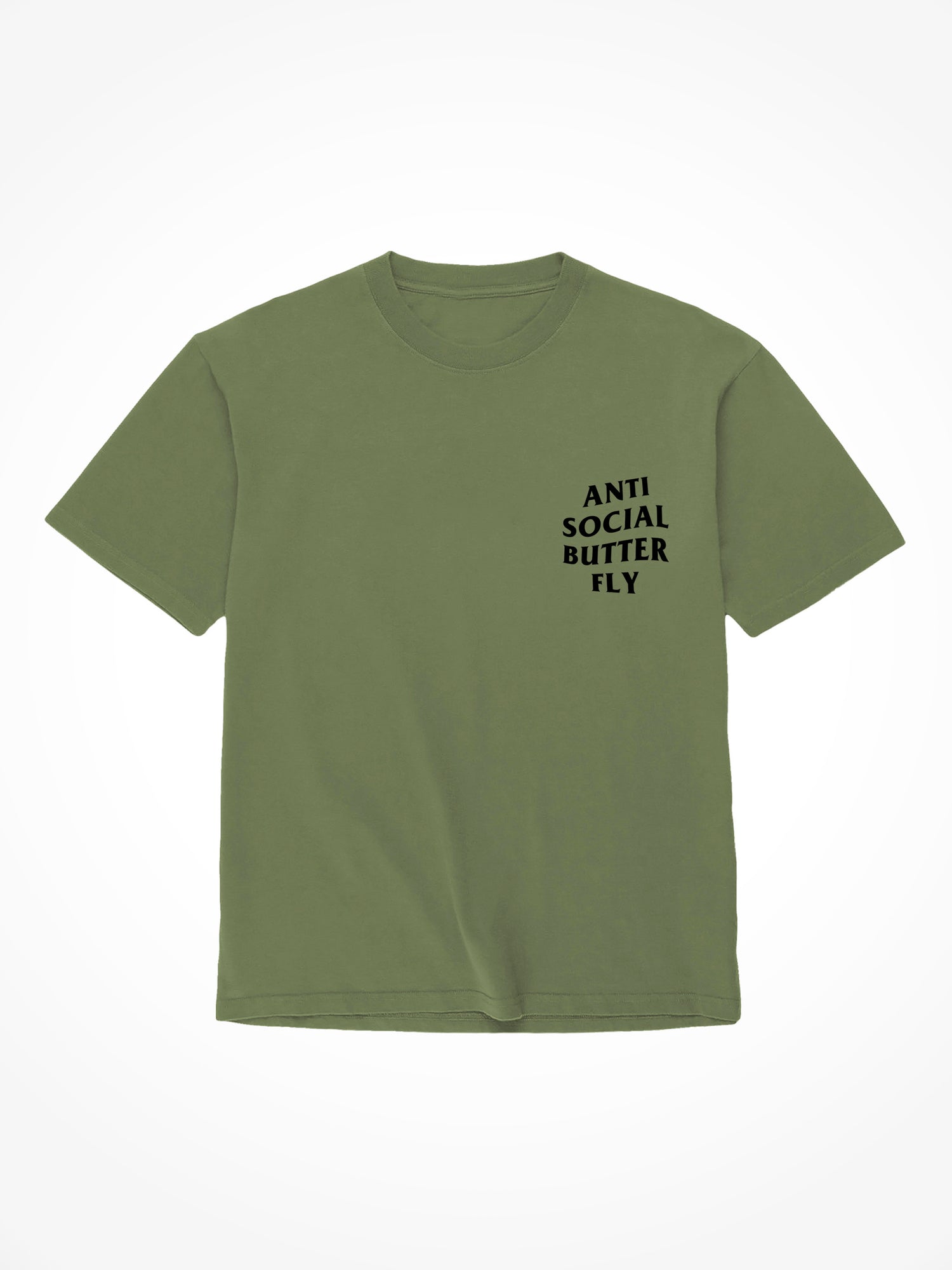 Anti Social Butterfly - Military Green T-Shirt