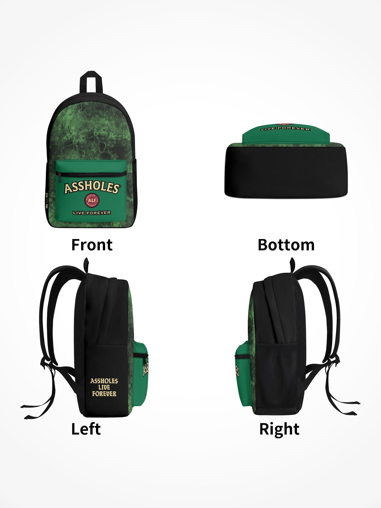 All Over Print Backpack - ALF Irish Tie Dye