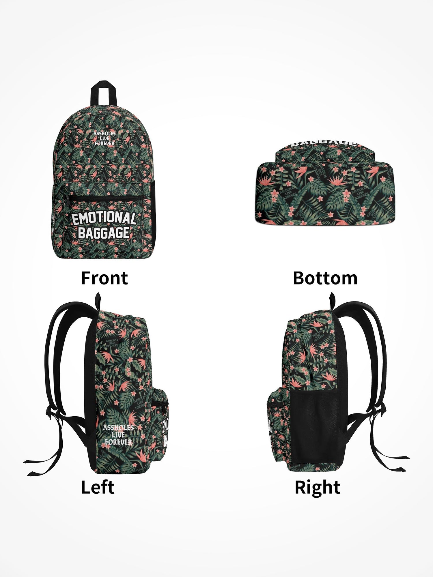 All Over Print Backpack - Emotional Baggage Tropical