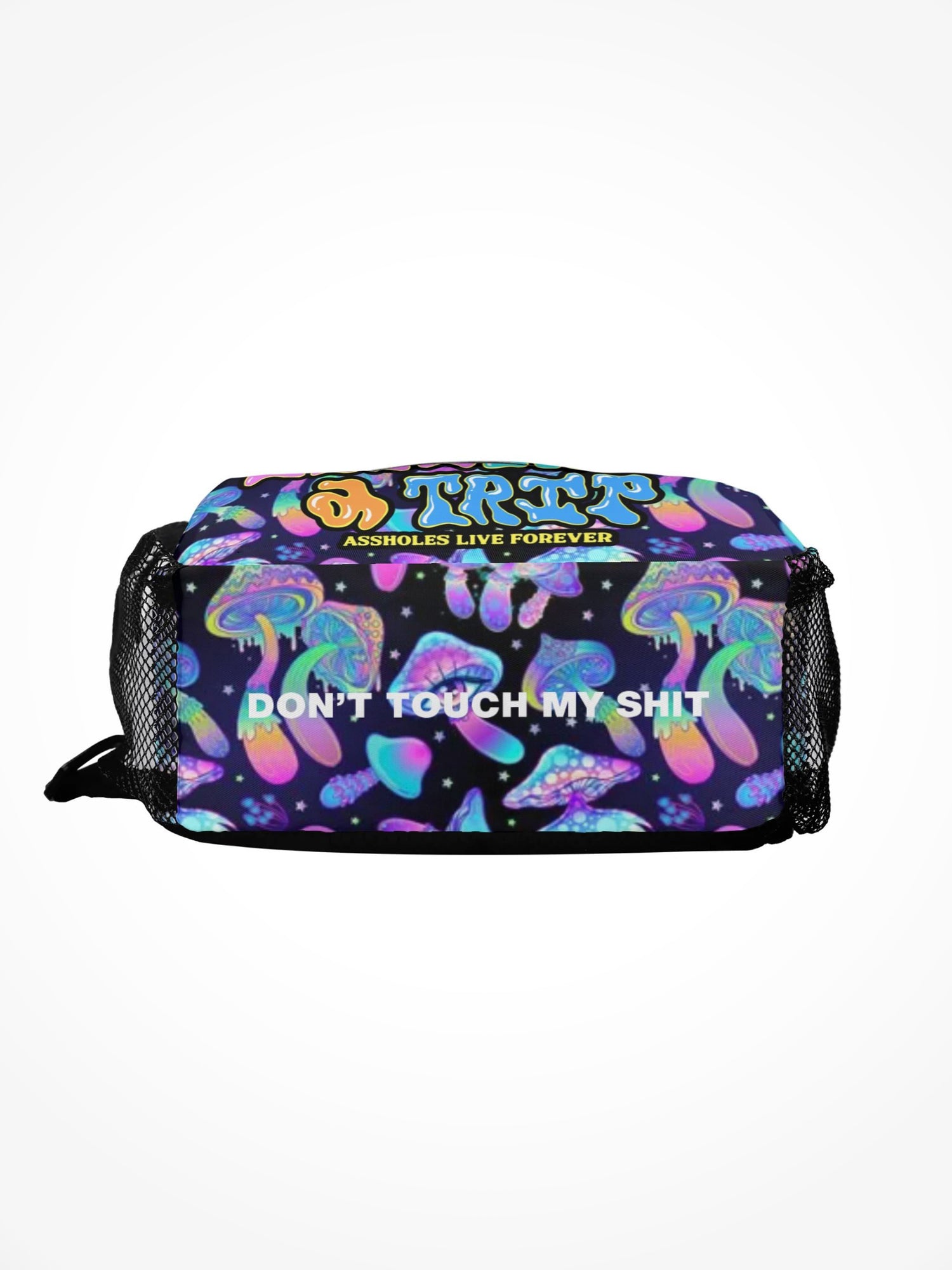 All-Over-Print Chest Crossbody Bag - Lets Take A Trip Purple Mushroom