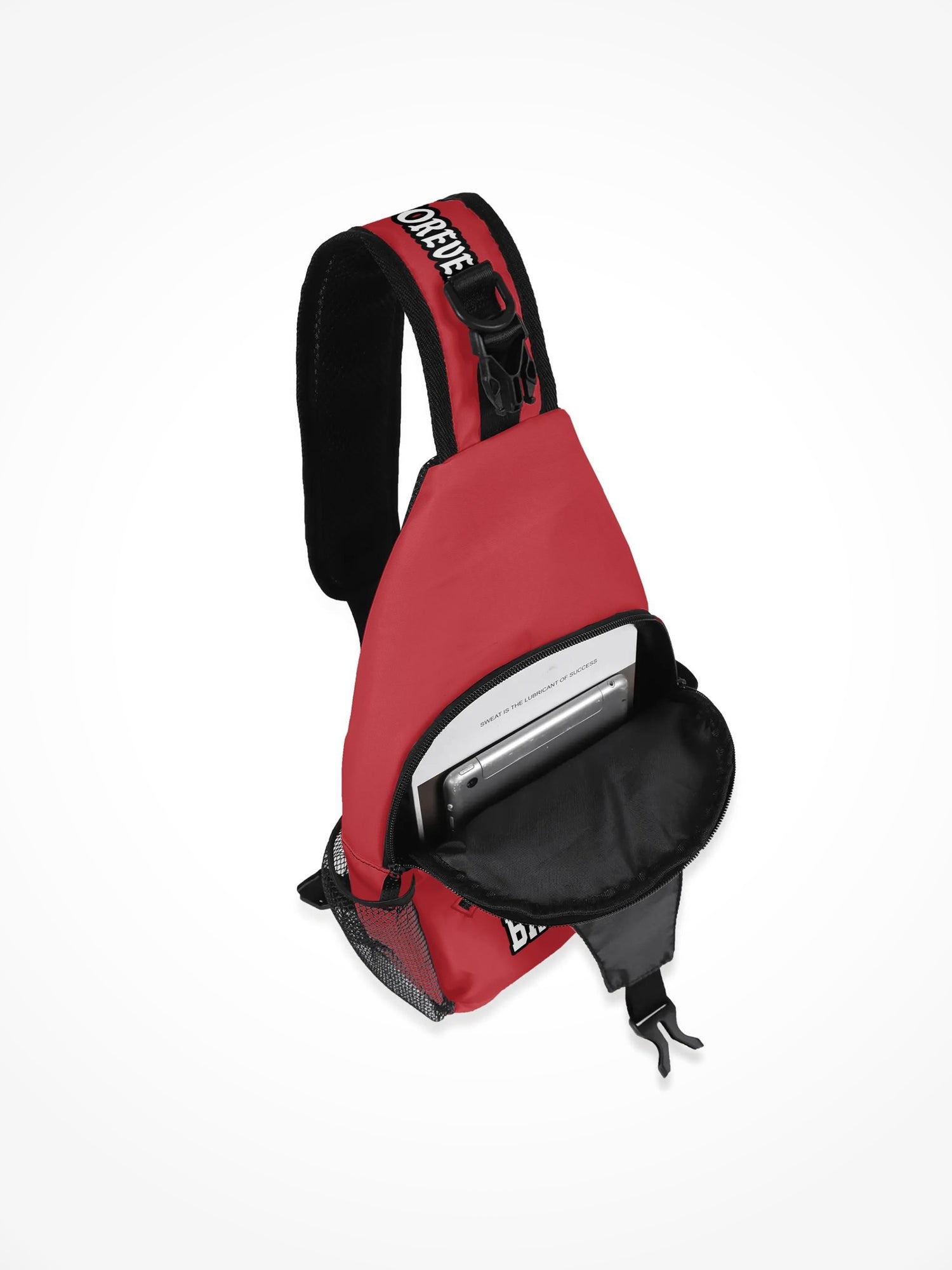 All-Over-Print Chest Crossbody Bag - Emotional Baggage Red