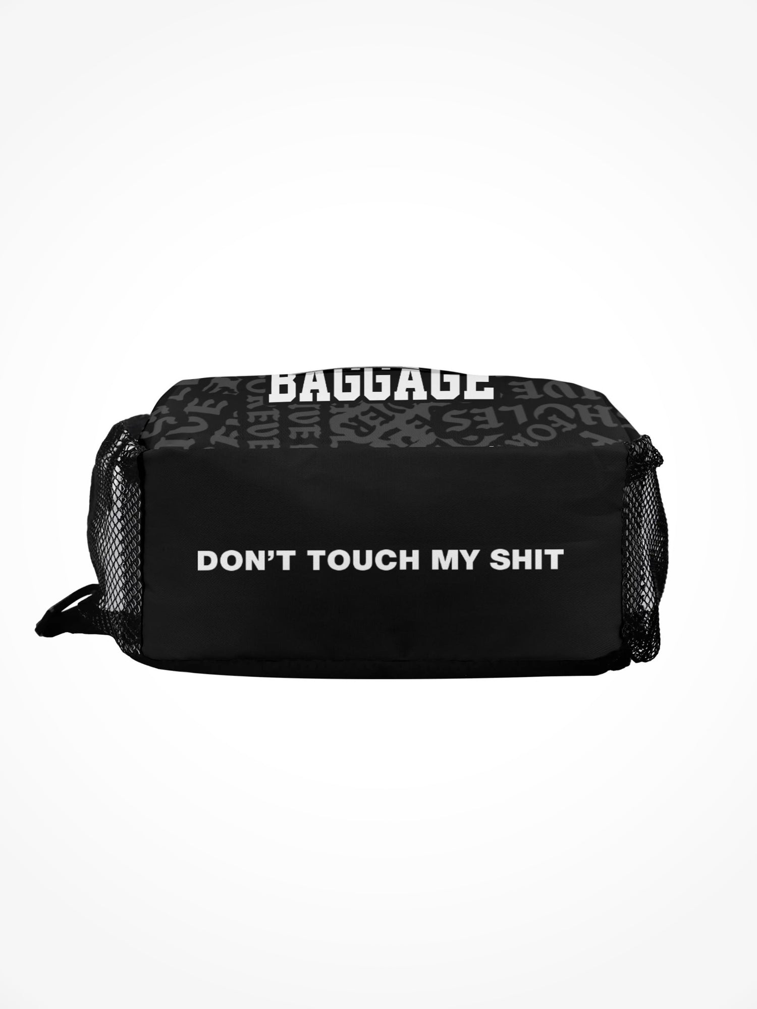 All-Over-Print Chest Crossbody Bag - Emotional Baggage Black Sticker Logo