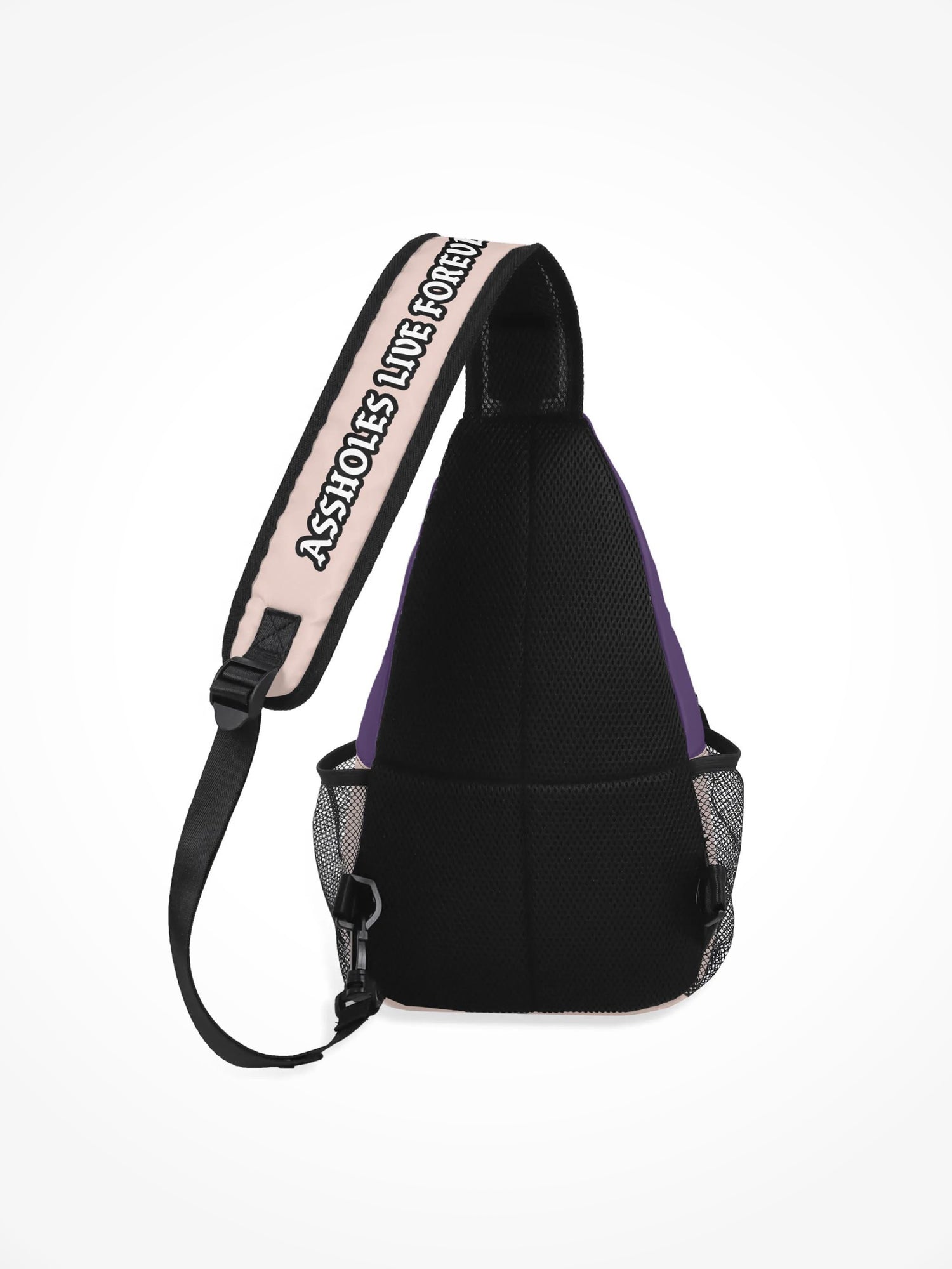 All-Over-Print Chest Crossbody Bag - Emotional Baggage Purple