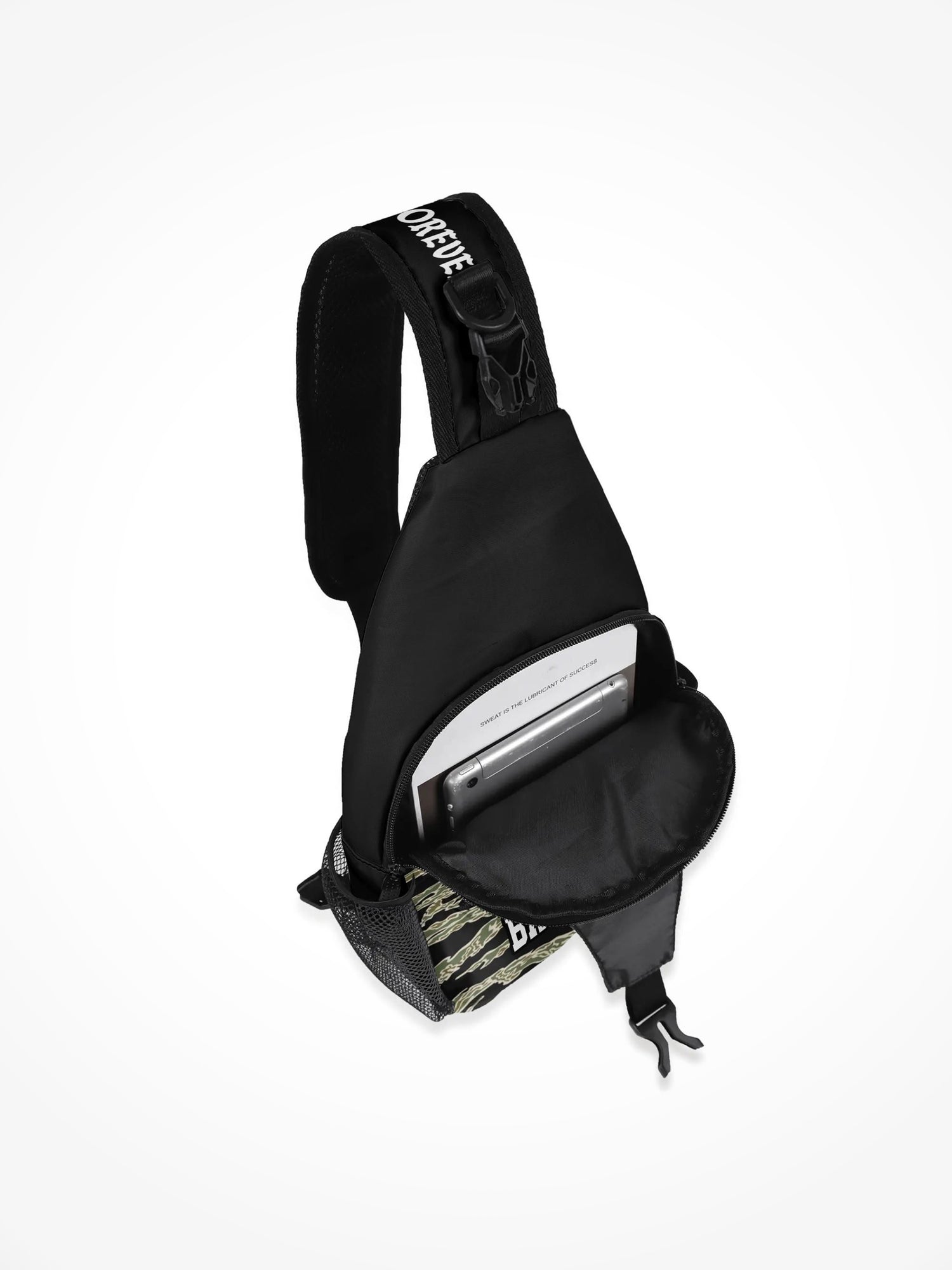 All-Over-Print Chest Crossbody Bag - Emotional Baggage Green Tiger Camo
