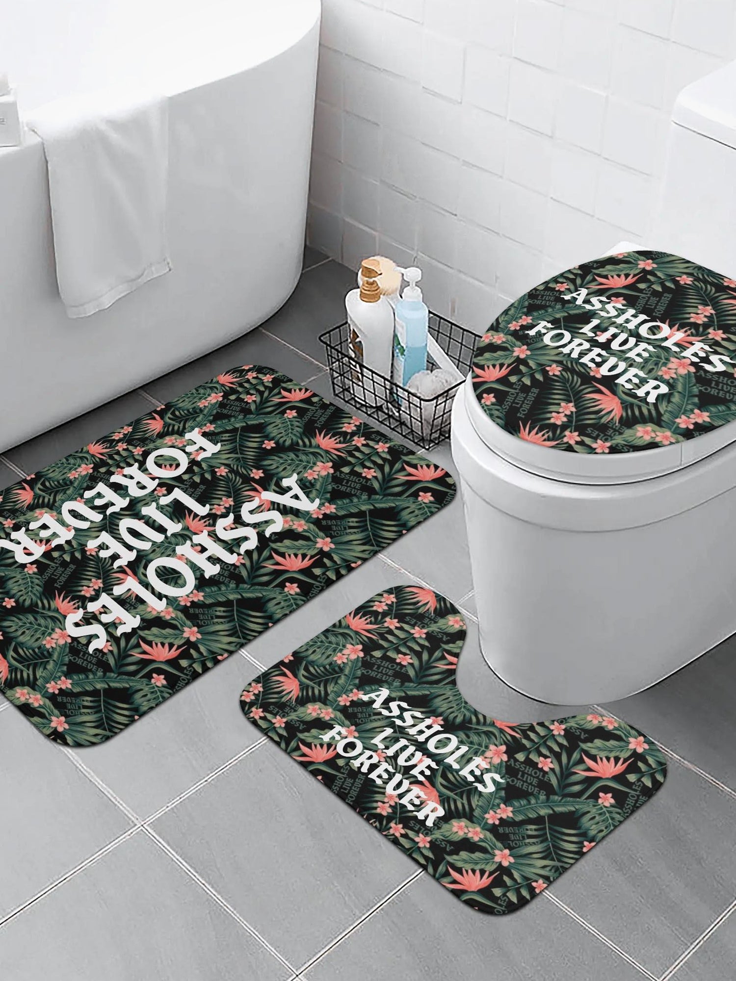 Bathroom Toilet Set - ALF OG TROPICAL