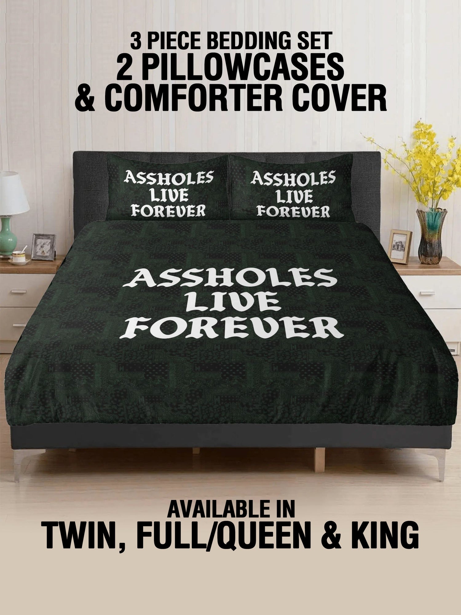 3 Pcs Bed - ALF OG GREEN BANDANA