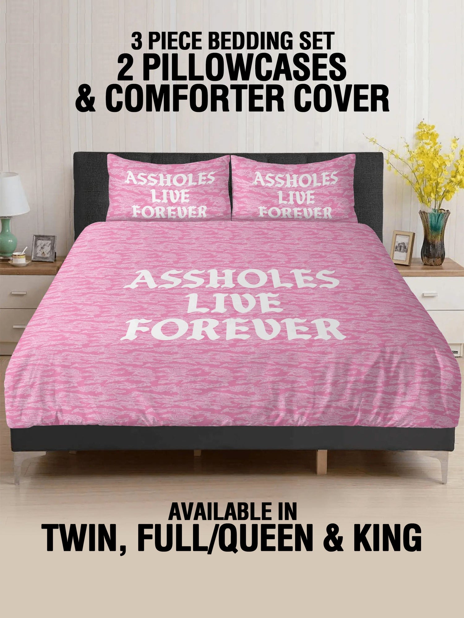 3 Pcs Bed - ALF OG PINK CAMO