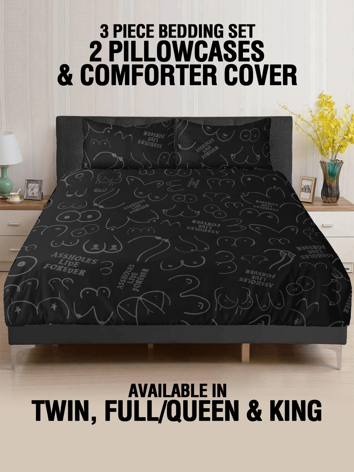 3 Pcs Bed - Bed Of Tits