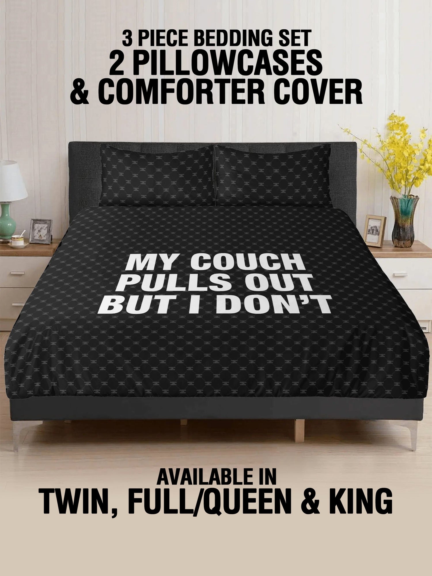 3 Pcs Bed - COUCH PULLS OUT
