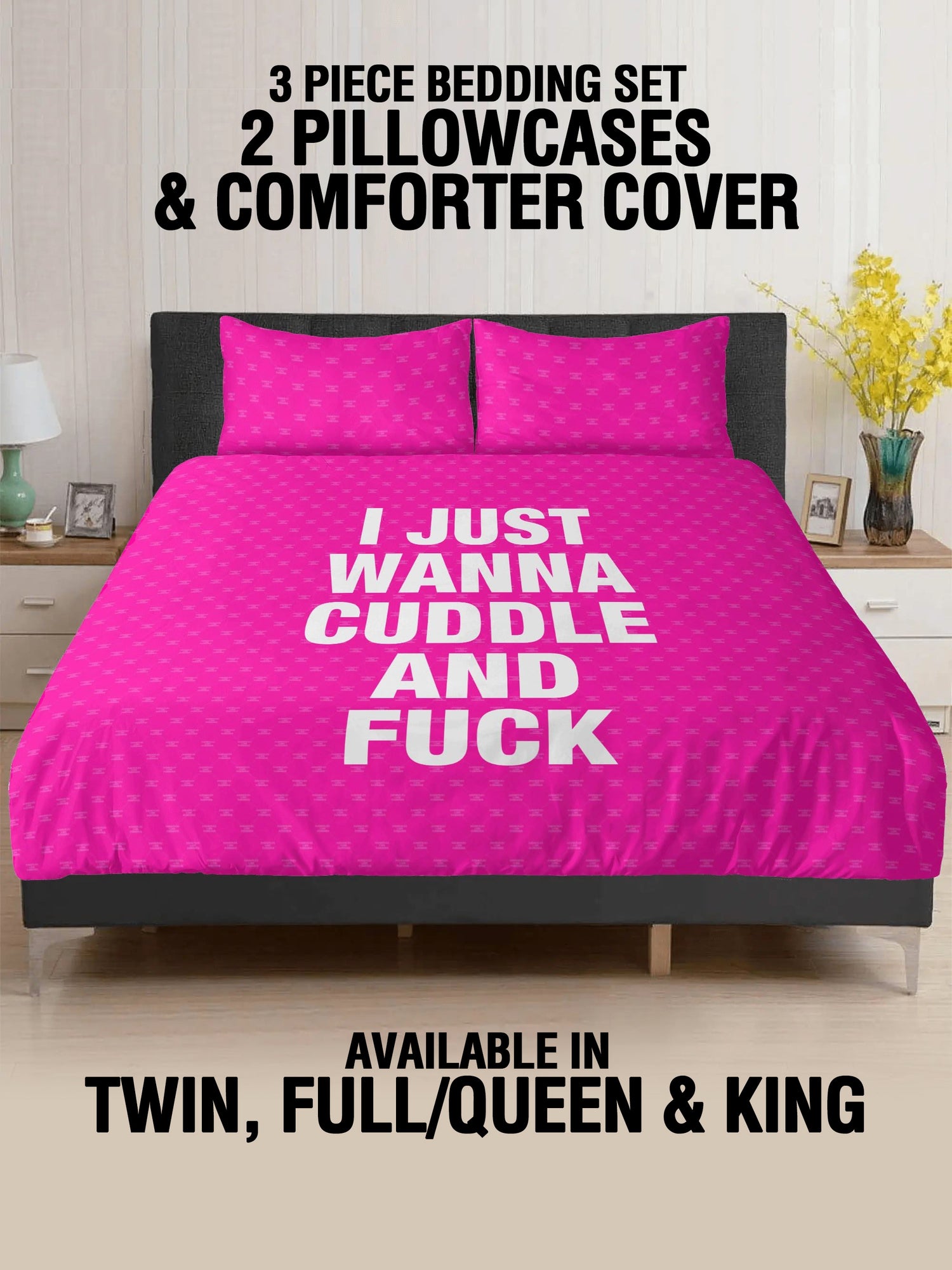 3 Pcs Bed - CUDDLE FUCK PINK