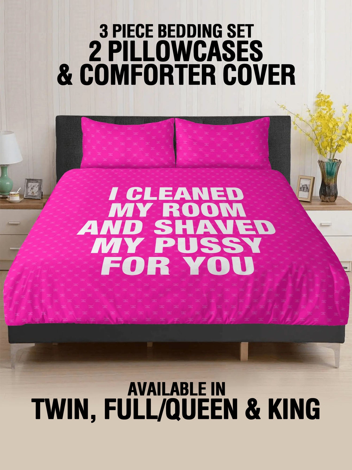 3 Pcs Bed - SHAVED PUSSY - PINK