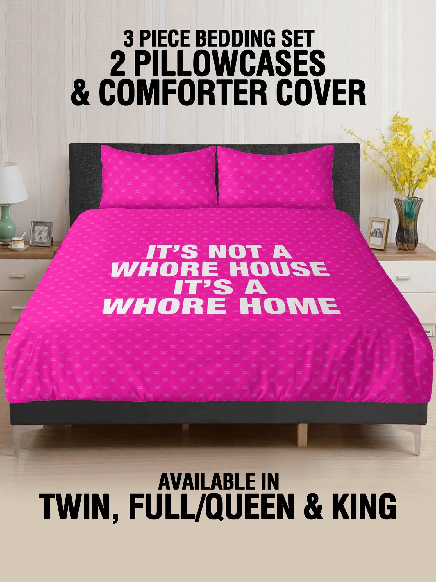 3 Pcs Bed - WHORE HOME PINK