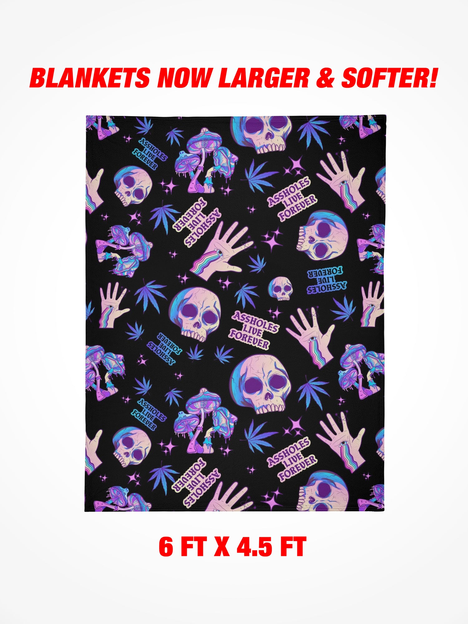 Fleece Blanket - ALF COSMIC SKULLS