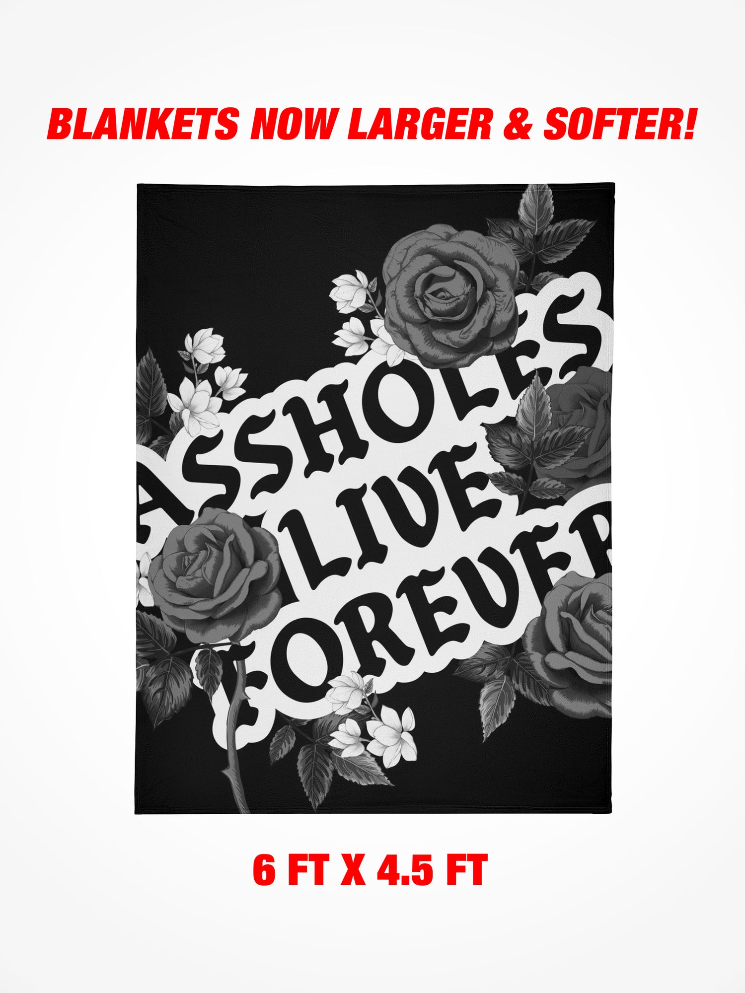 Fleece Blanket - ALF GOTHIC ROSE