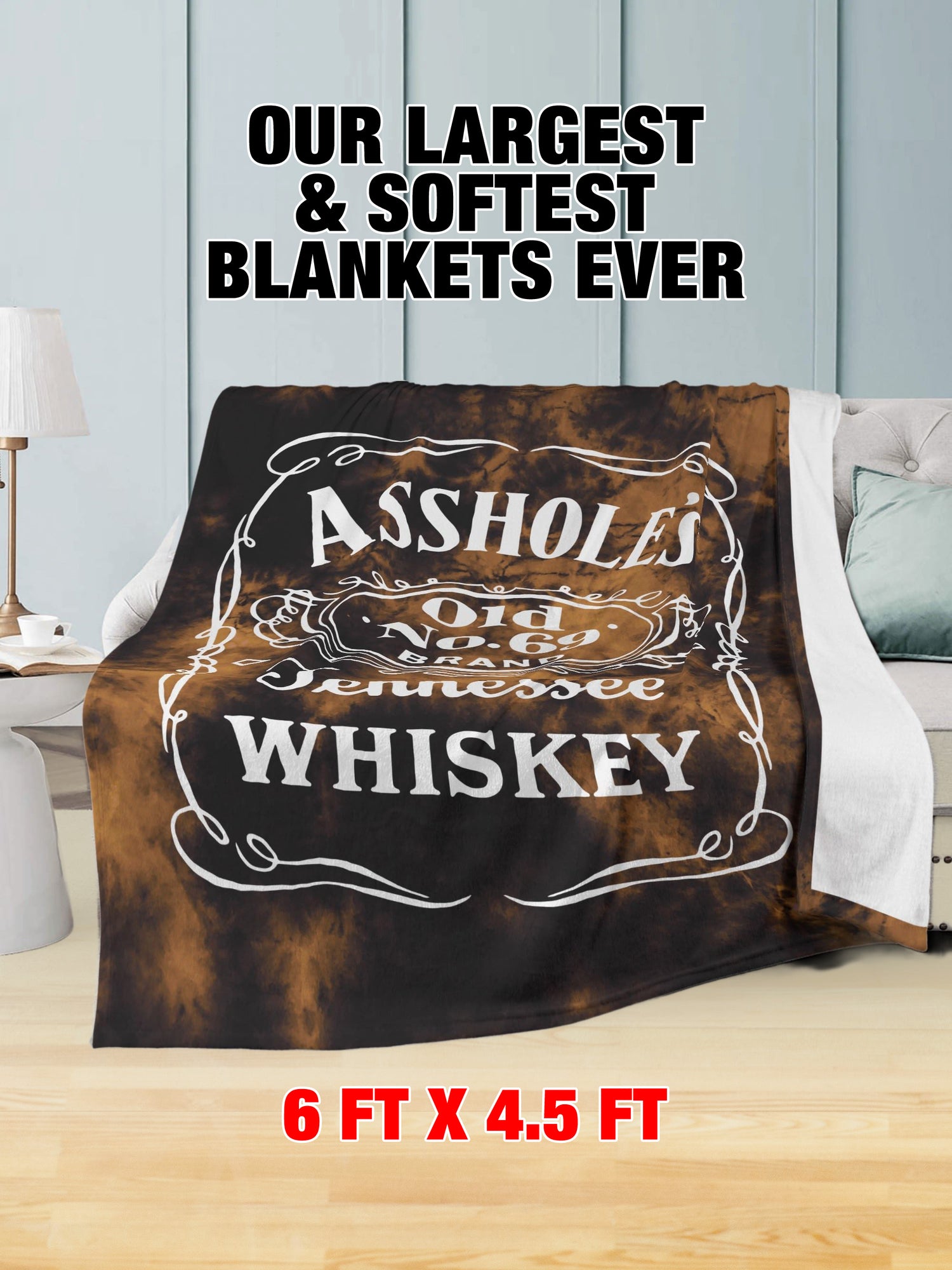 Fleece Blanket - ALF Whiskey Orange Tie Dye
