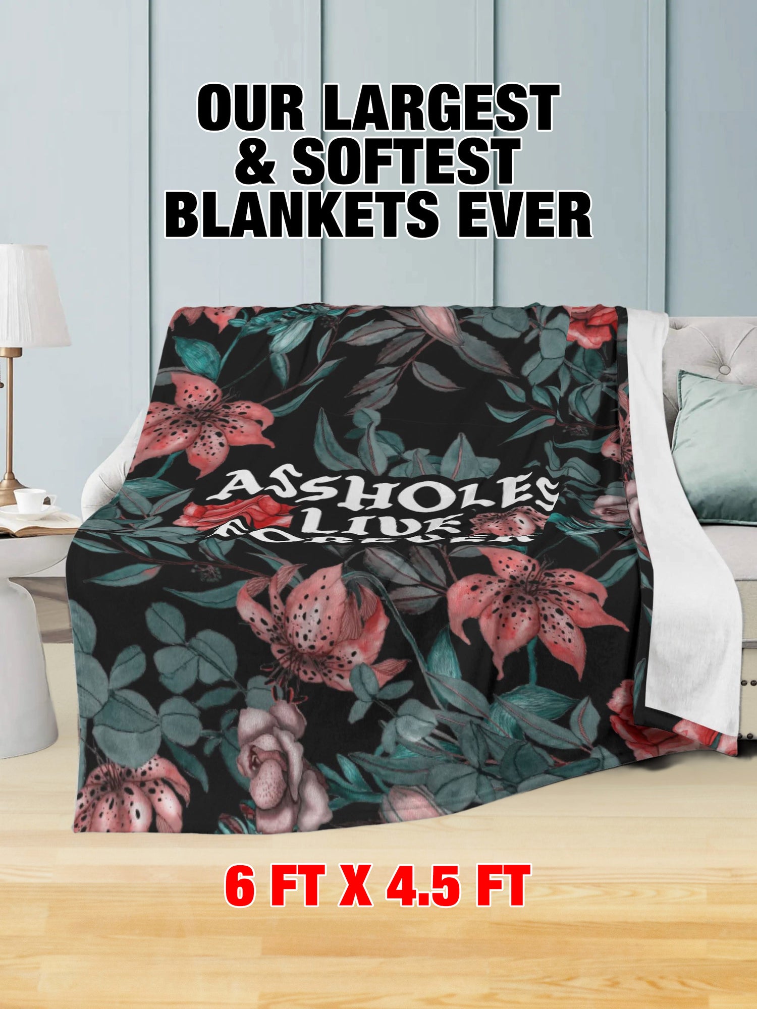 Fleece Blanket - ALF Dark Tropical