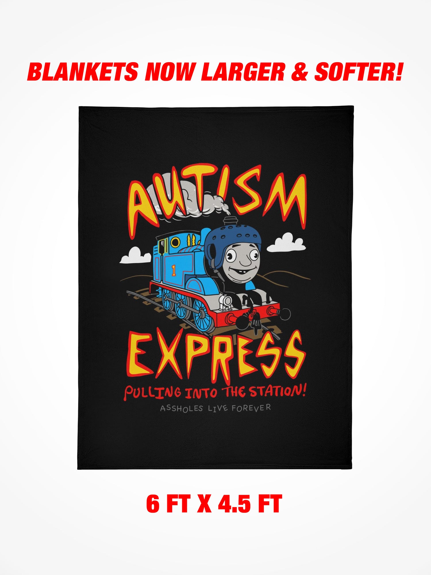 Fleece Blanket - Autism Express Black