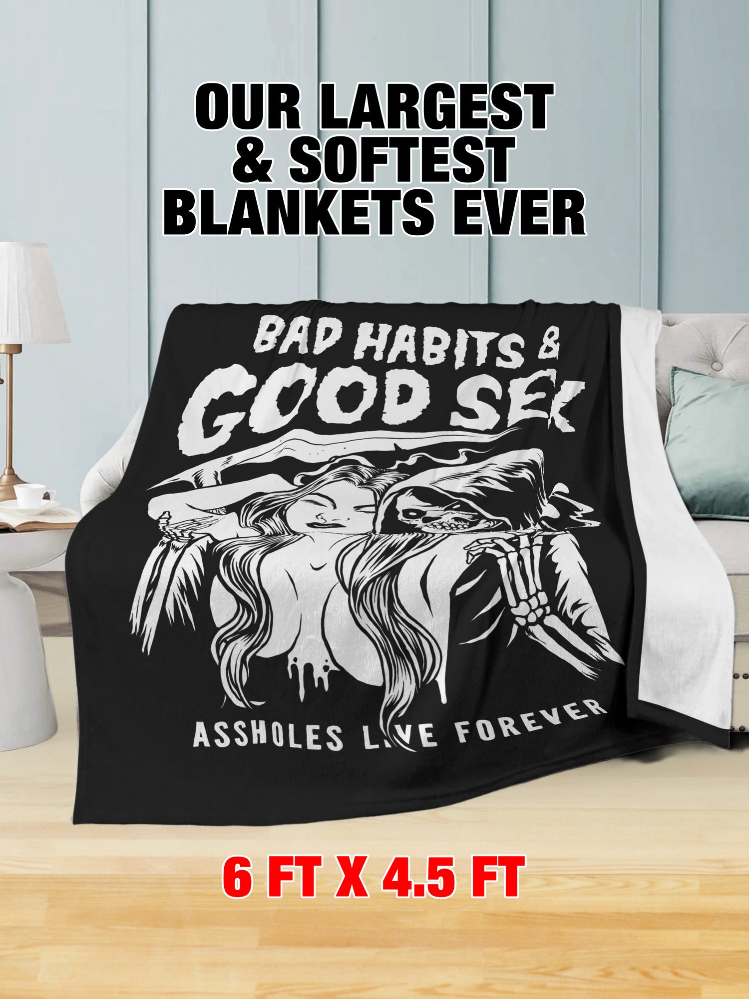 Fleece Blanket - BAD HABITS