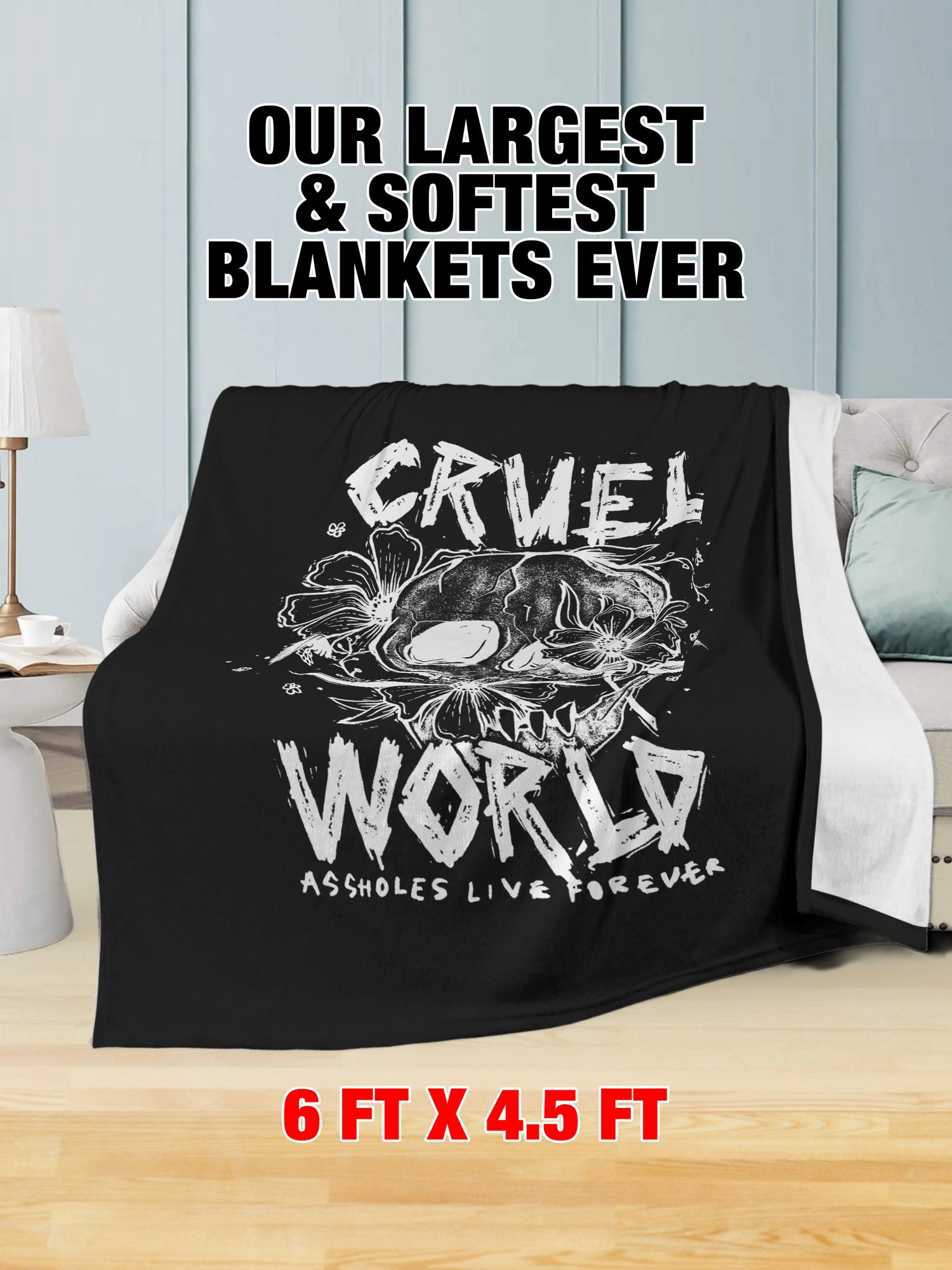 Fleece Blanket - Cruel World Black